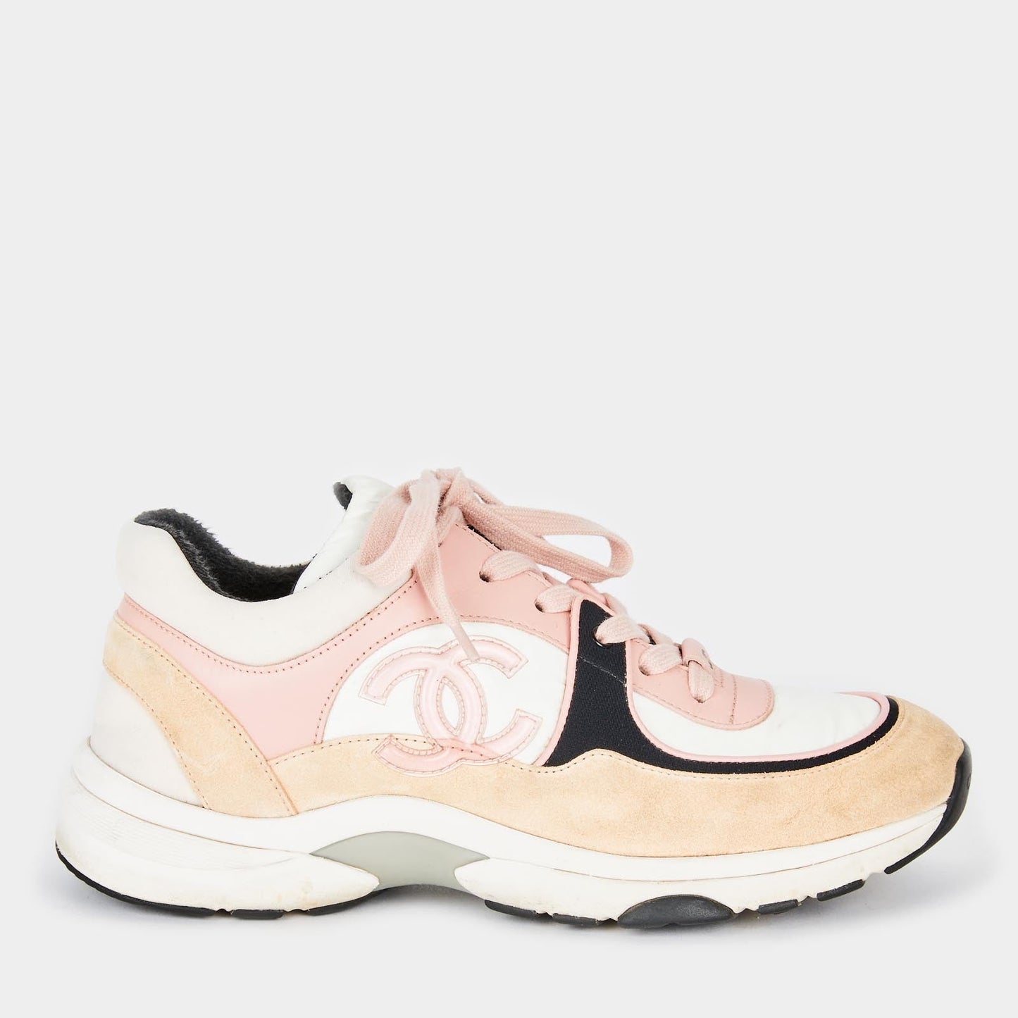 Chanel CC Mixed Fabric Sneakers for Women