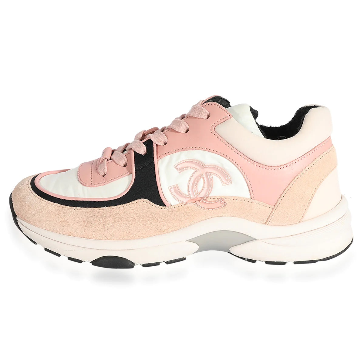 Chanel CC Mixed Fabric Sneakers for Women