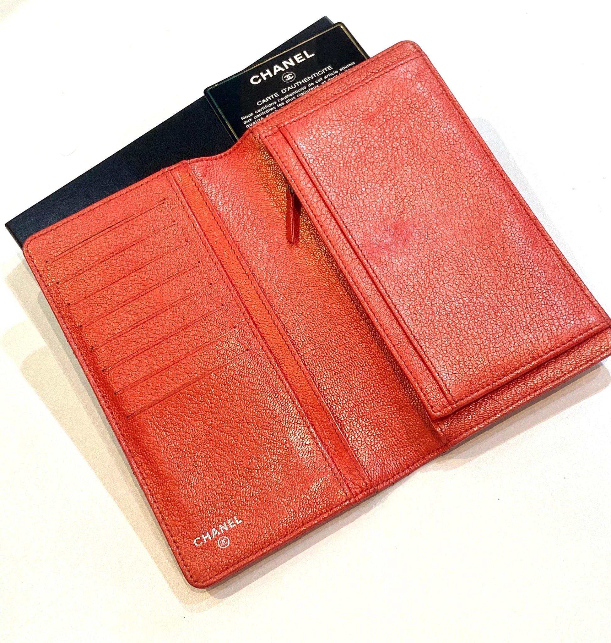 Chanel Wild Stitch Learher Bi Fold Wallet