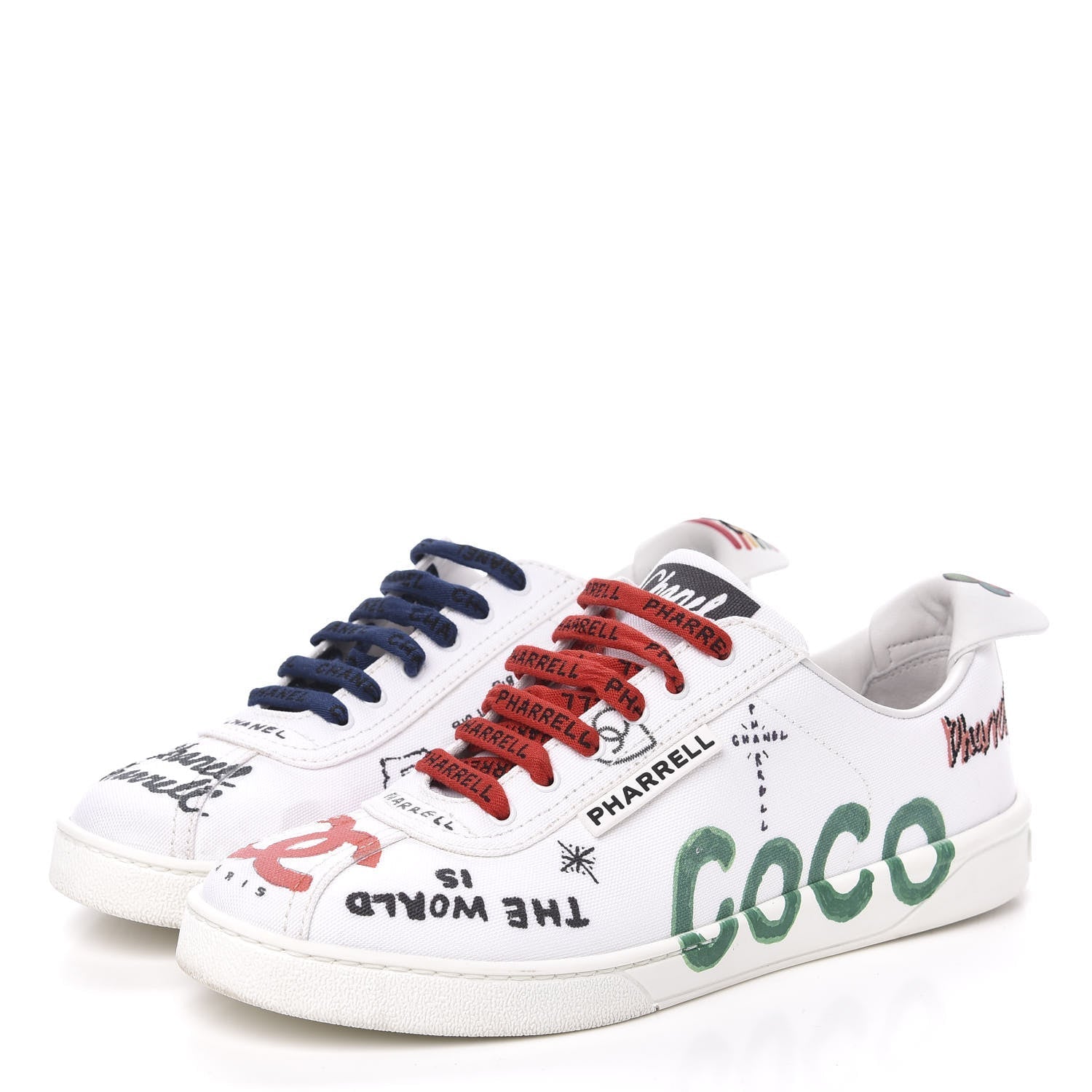 Chanel X Pharrell Limited Edition Graffiti Sneakers for Women