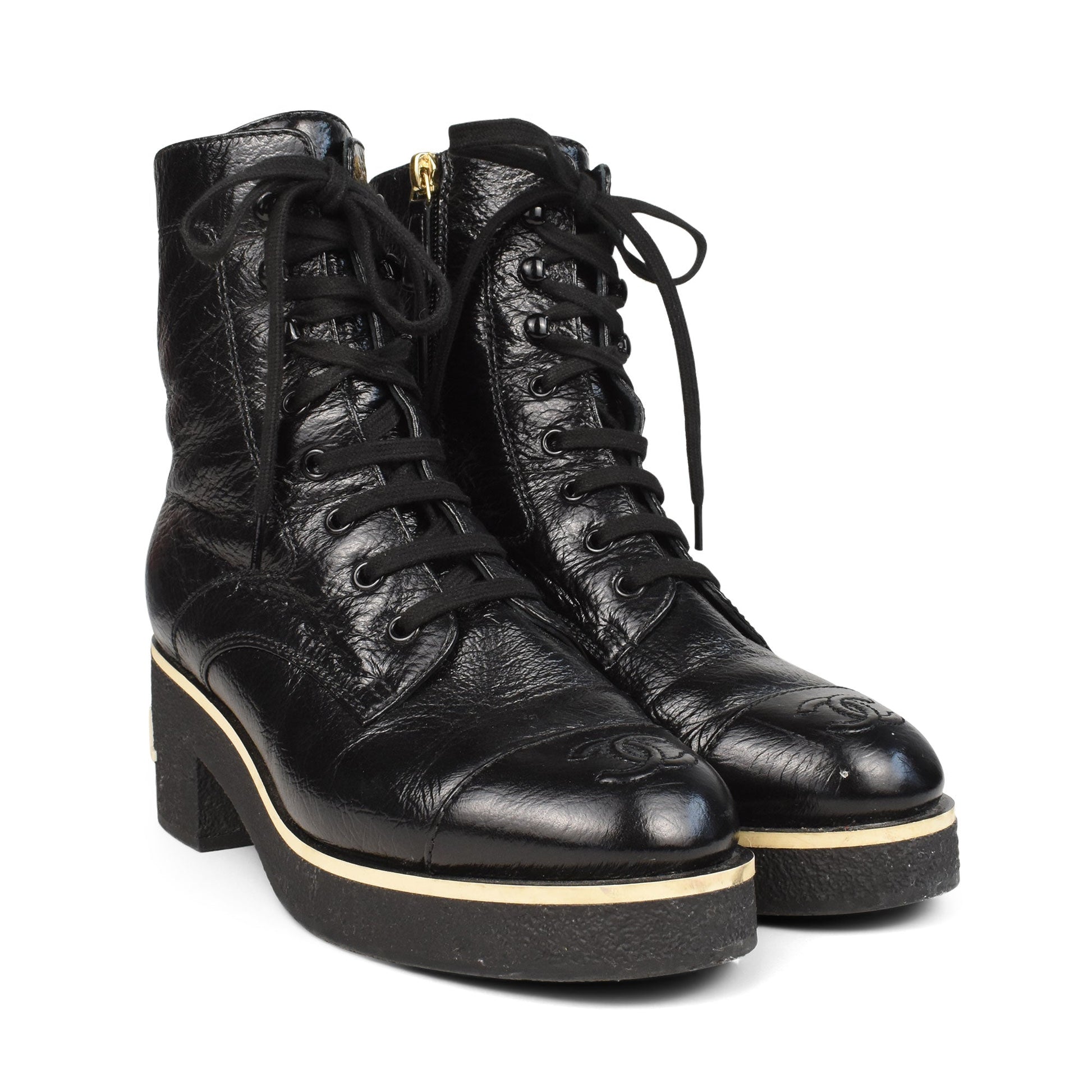 Chanel Combat Boots - Women'S 37