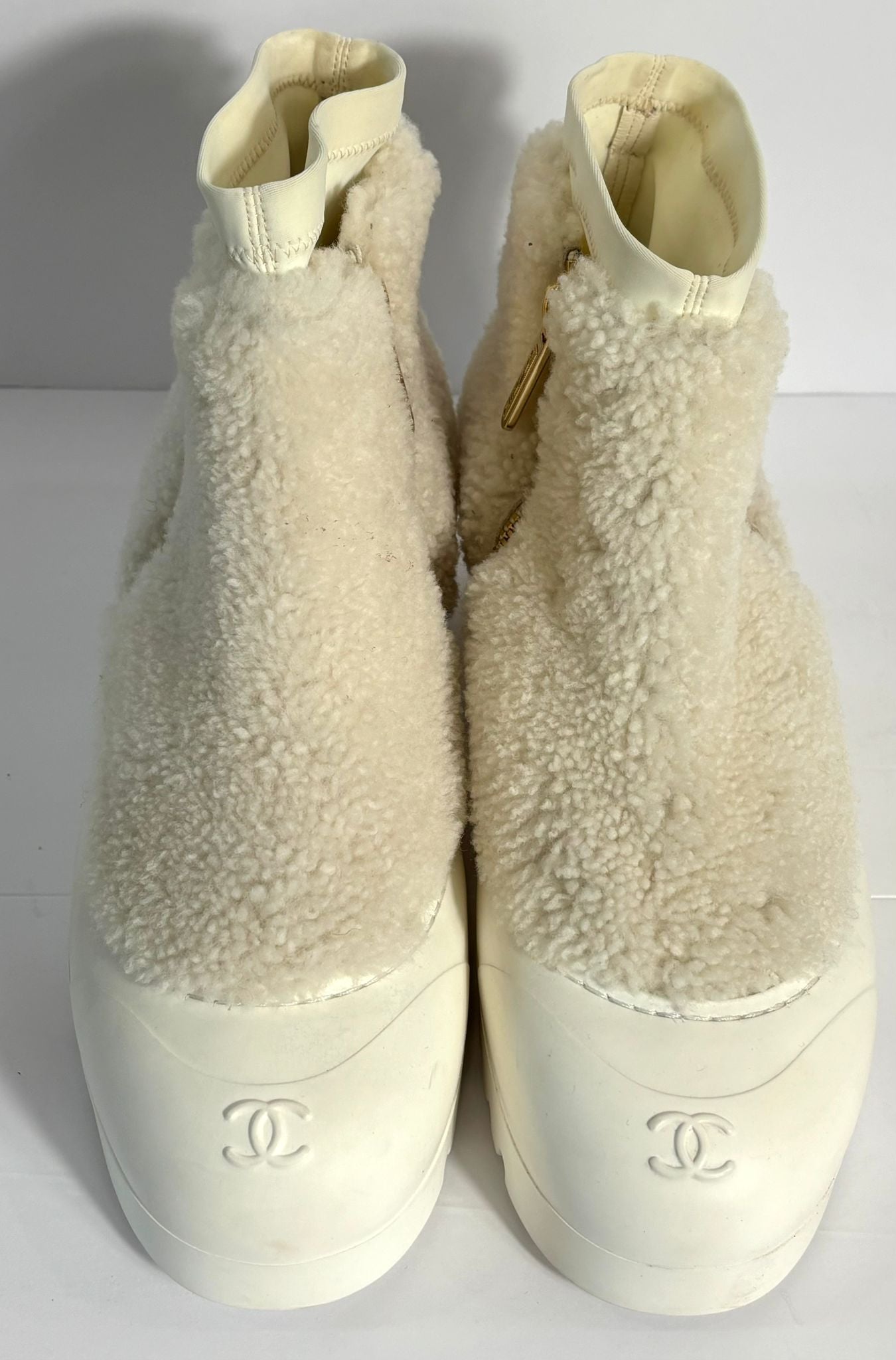 Chanel CC Shearling Boots for Women