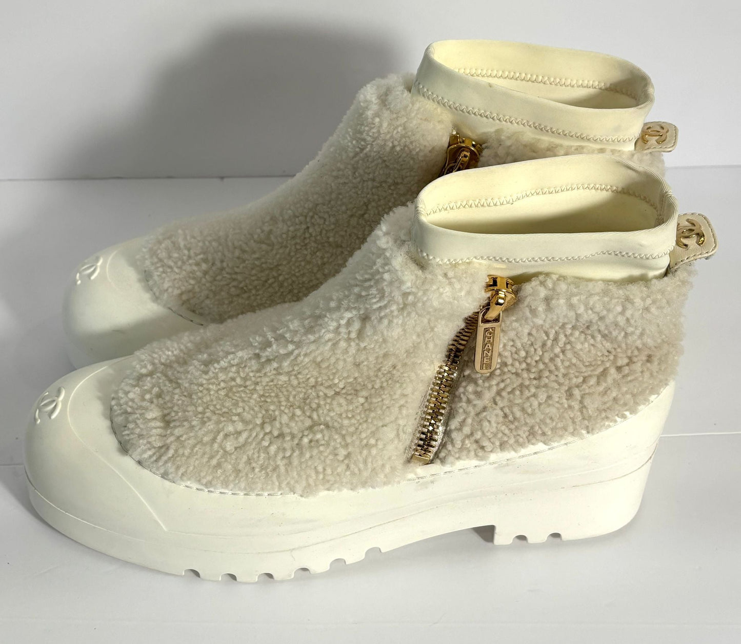 Chanel CC Shearling Boots for Women