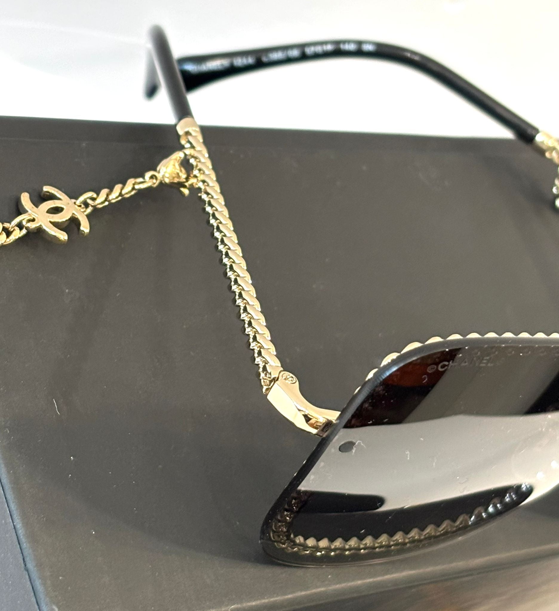 Chanel Interlocking Logo Square Sunglasses Bag