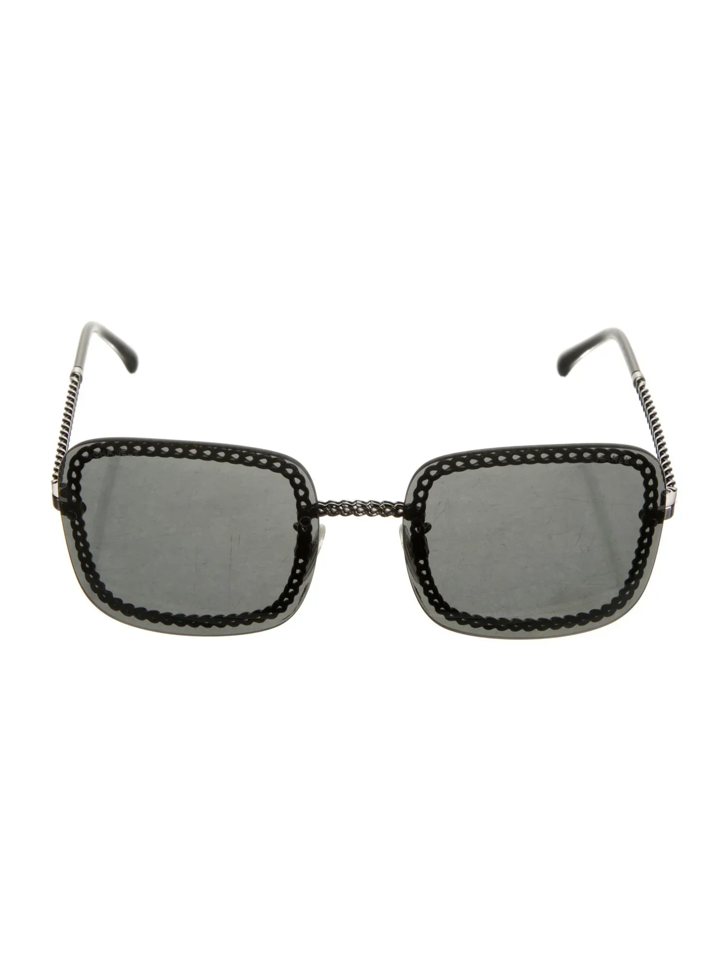 Chanel Interlocking Logo Square Sunglasses Bag