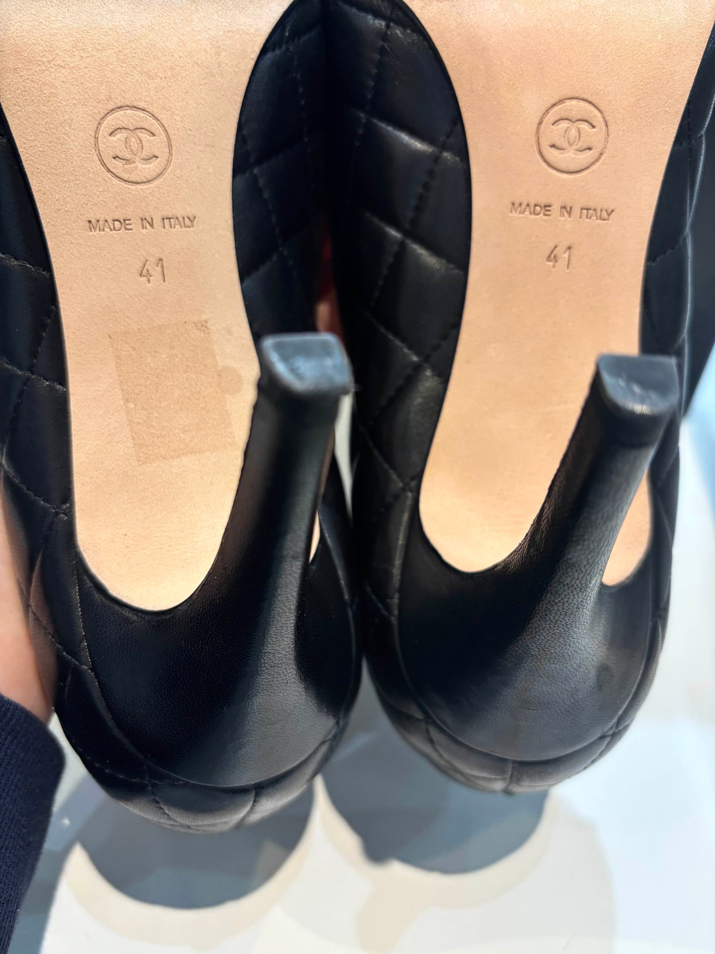 Chanel Cc Quilted Lambskin Leather Pumps Women Shoes