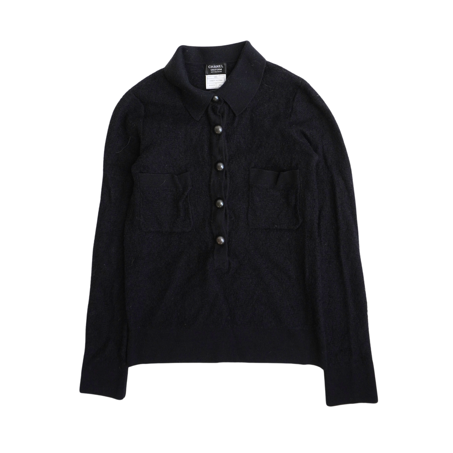 Chanel 'Uniform' Wool Polo Shirt - Women's XS