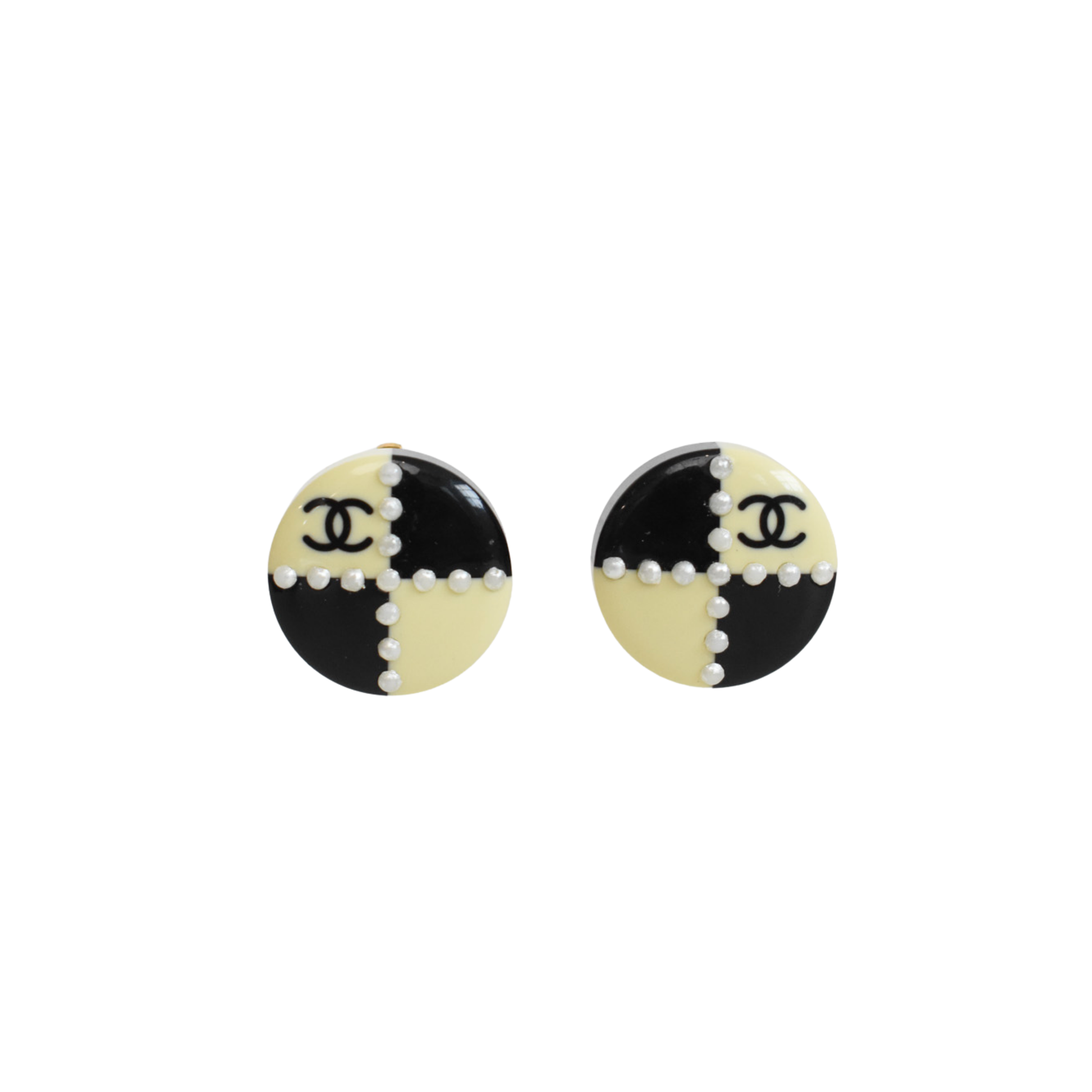 Chanel 'coco Mark' Check Earrings
