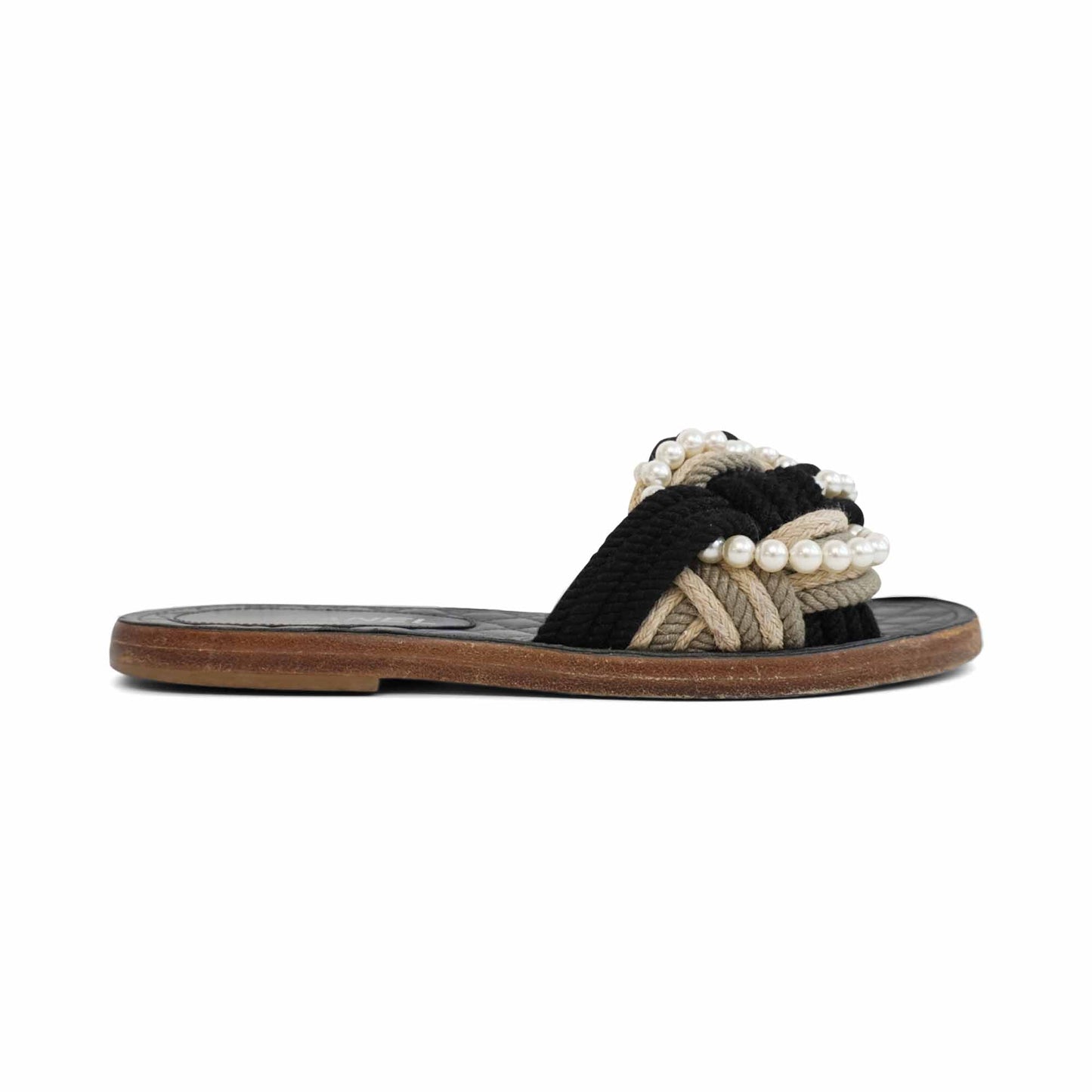 Chanel 'cuba Rope Pearl' Sandals Women's