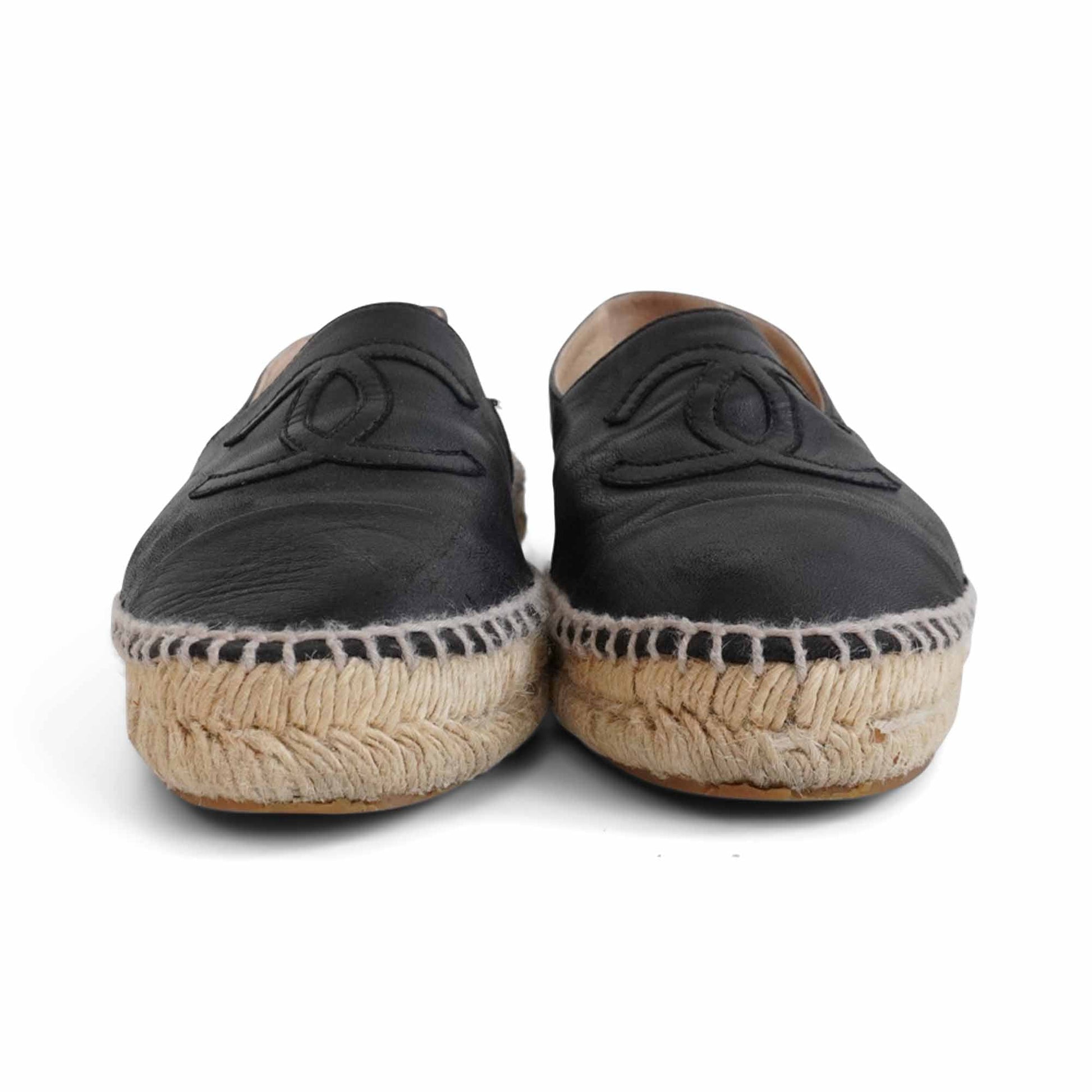 Chanel Leather Espadrilles Women's 37 Women Shoes