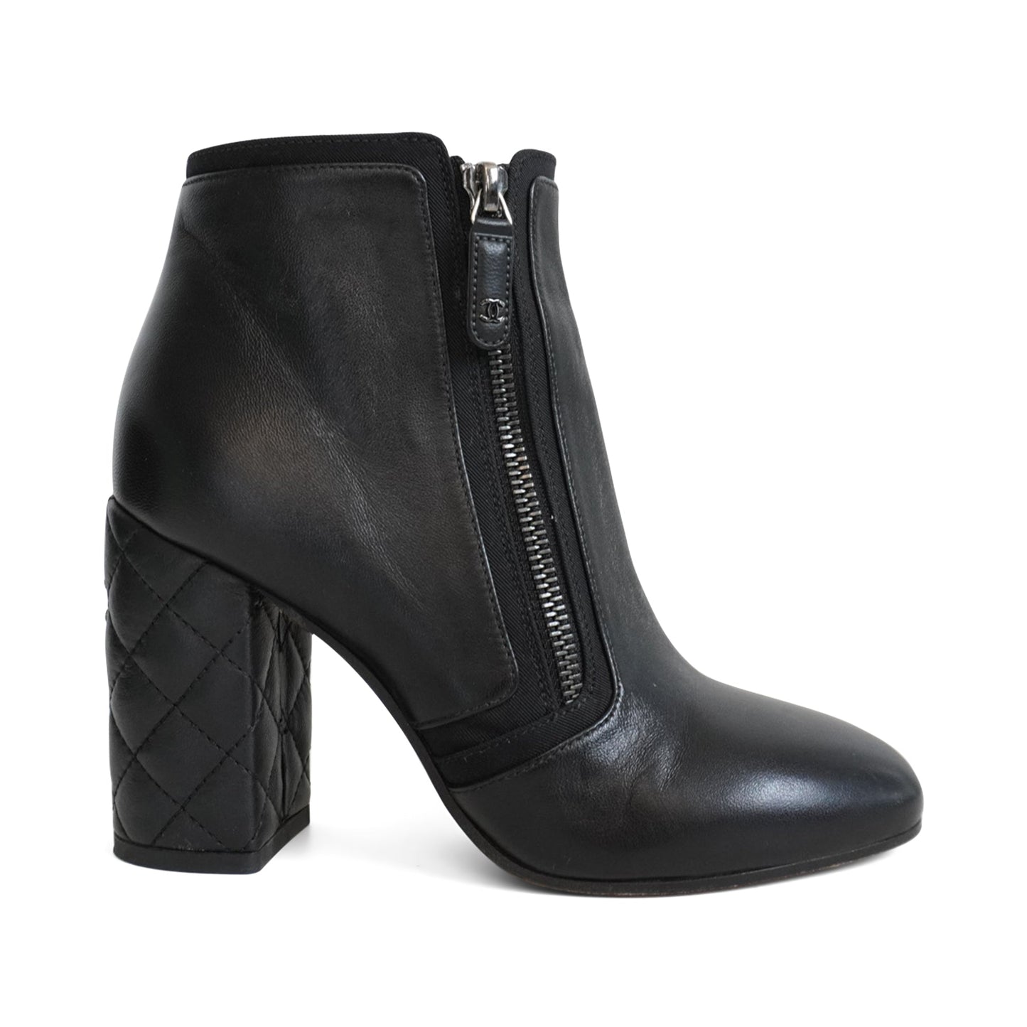 Chanel Quilted Ankle Boots - Women's 36.5