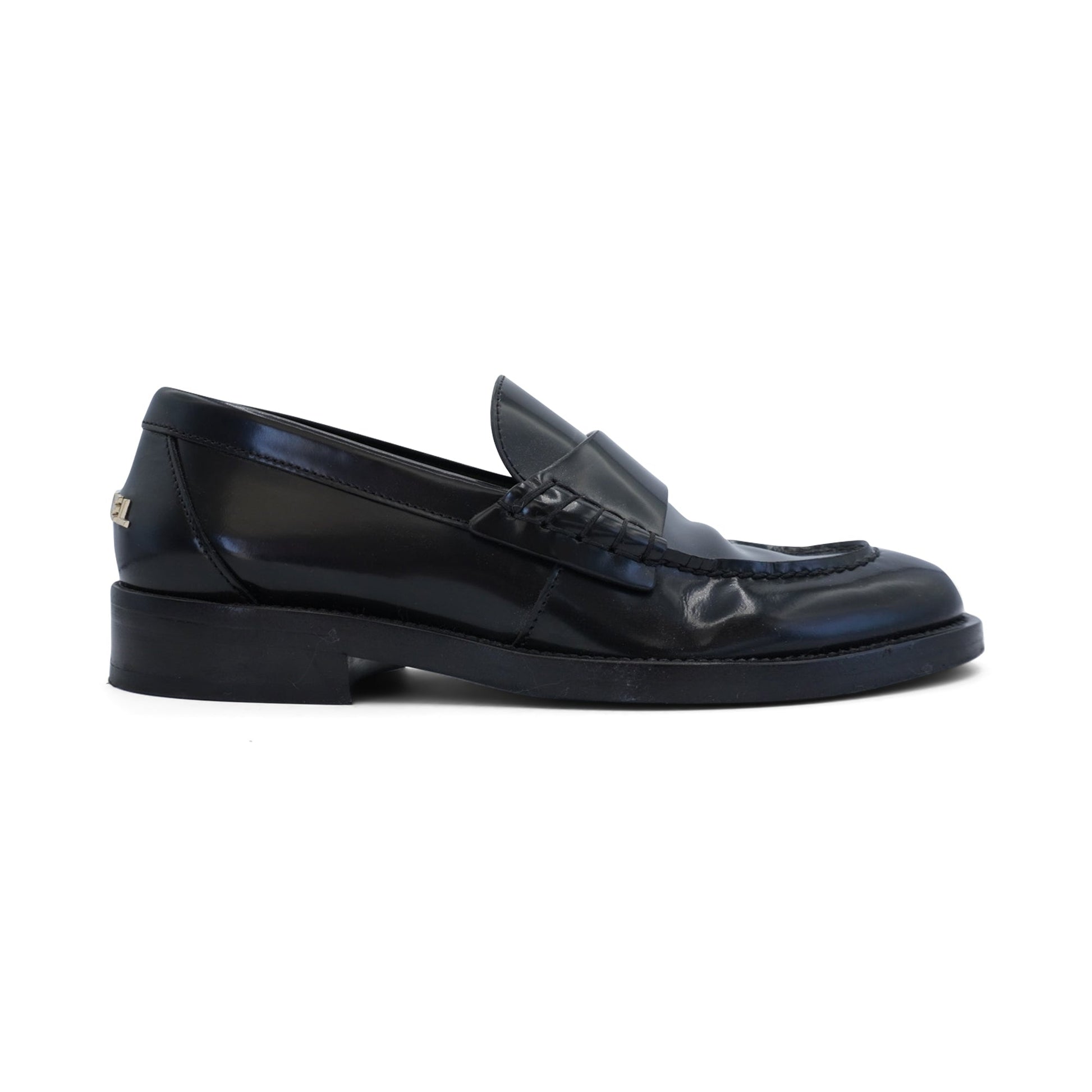 Chanel Logo Heel Loafers Women's