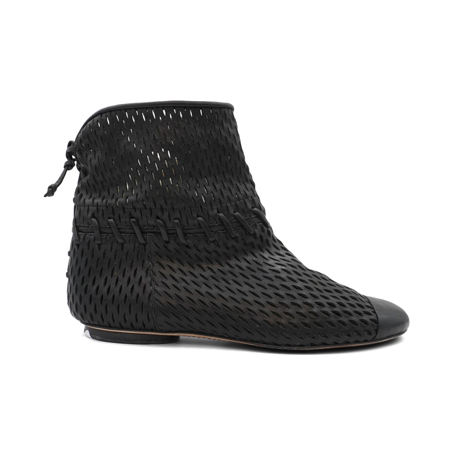 Chanel Perforated Ankle Boots Women's