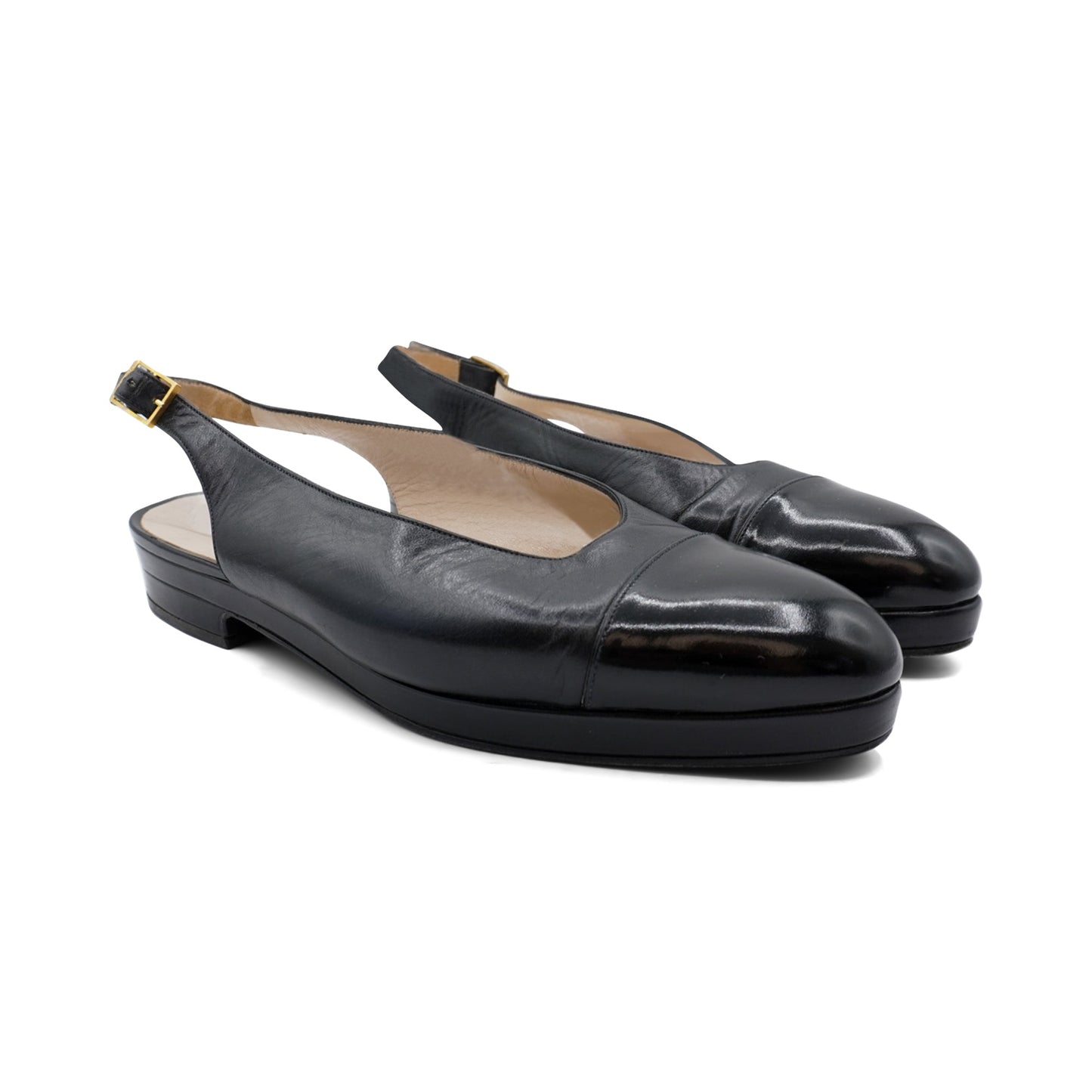 Chanel Slingback Flats - Women'S 37.5 Women Shoes