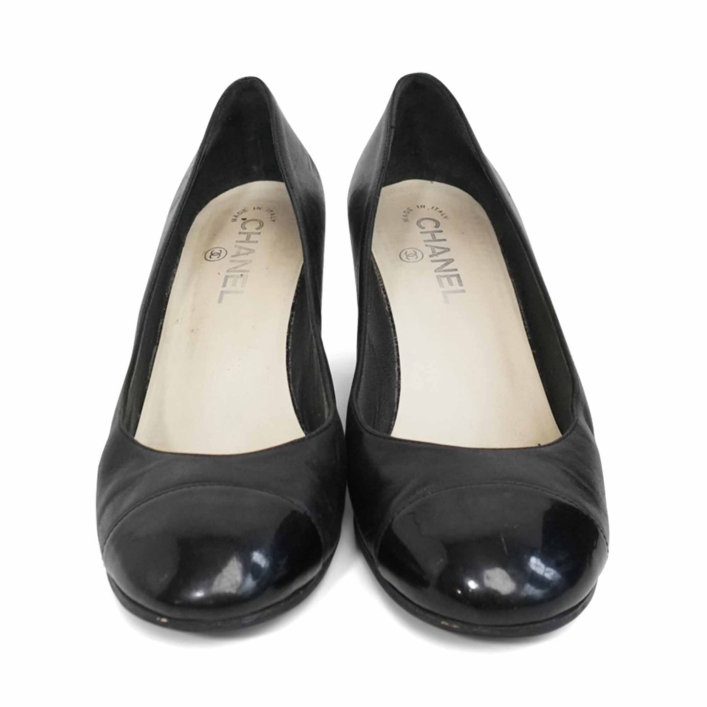 Chanel Leather Wedges Women's 7.5 Women Shoes