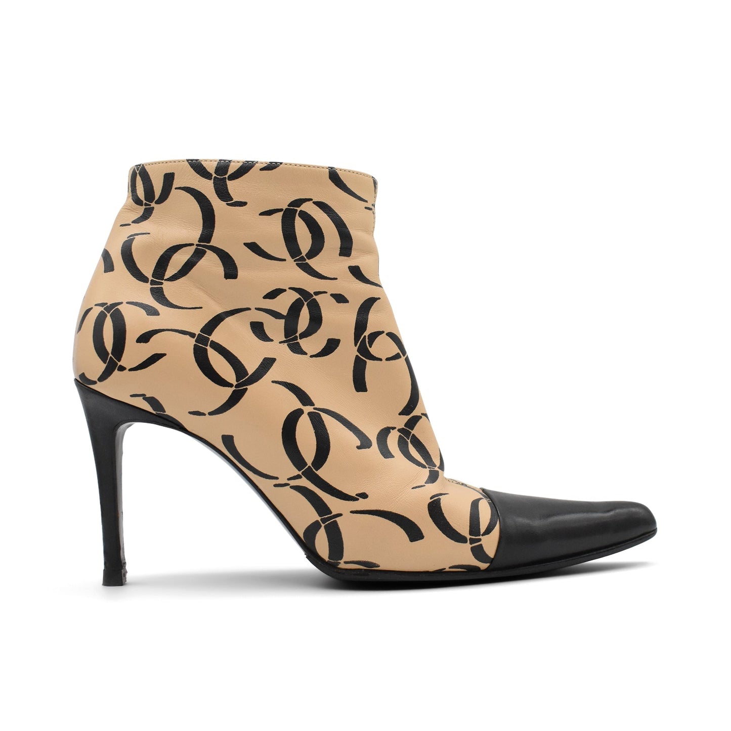 Chanel 'F/W Interlocking Cc' Ankle Booties - Women'S 37.5 Eu
