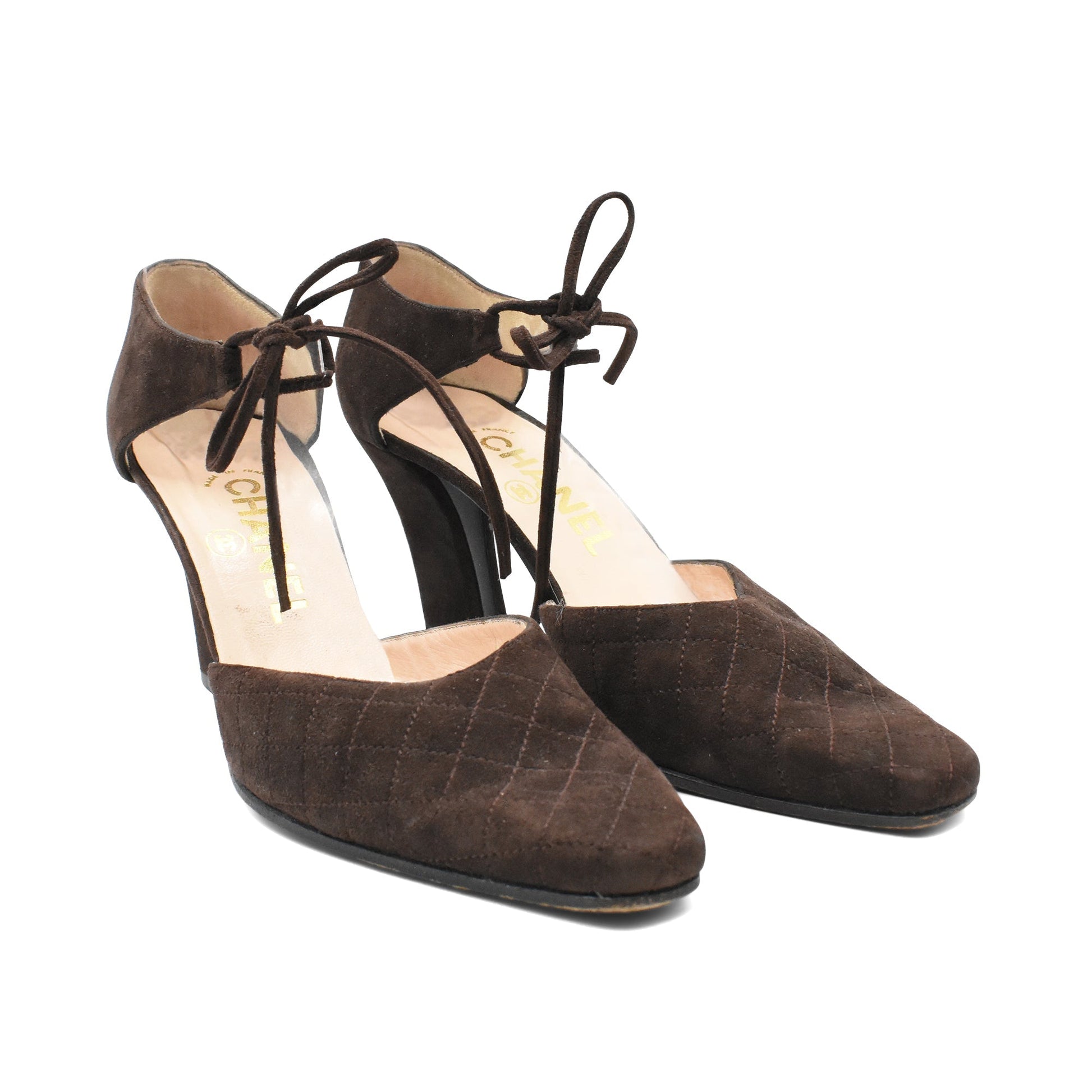 Chanel Suede Pumps Women's 37.5