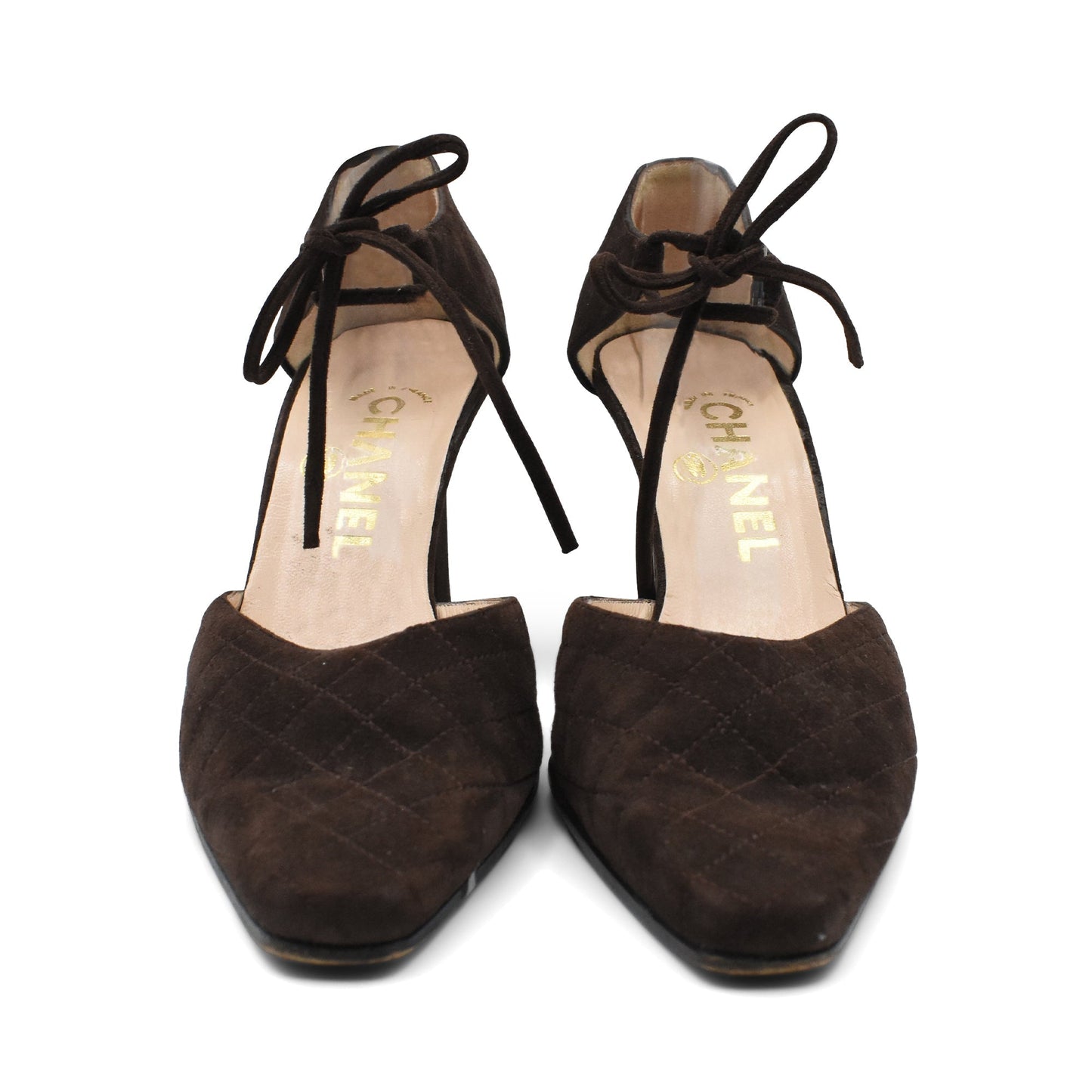 Chanel Suede Pumps Women's 37.5