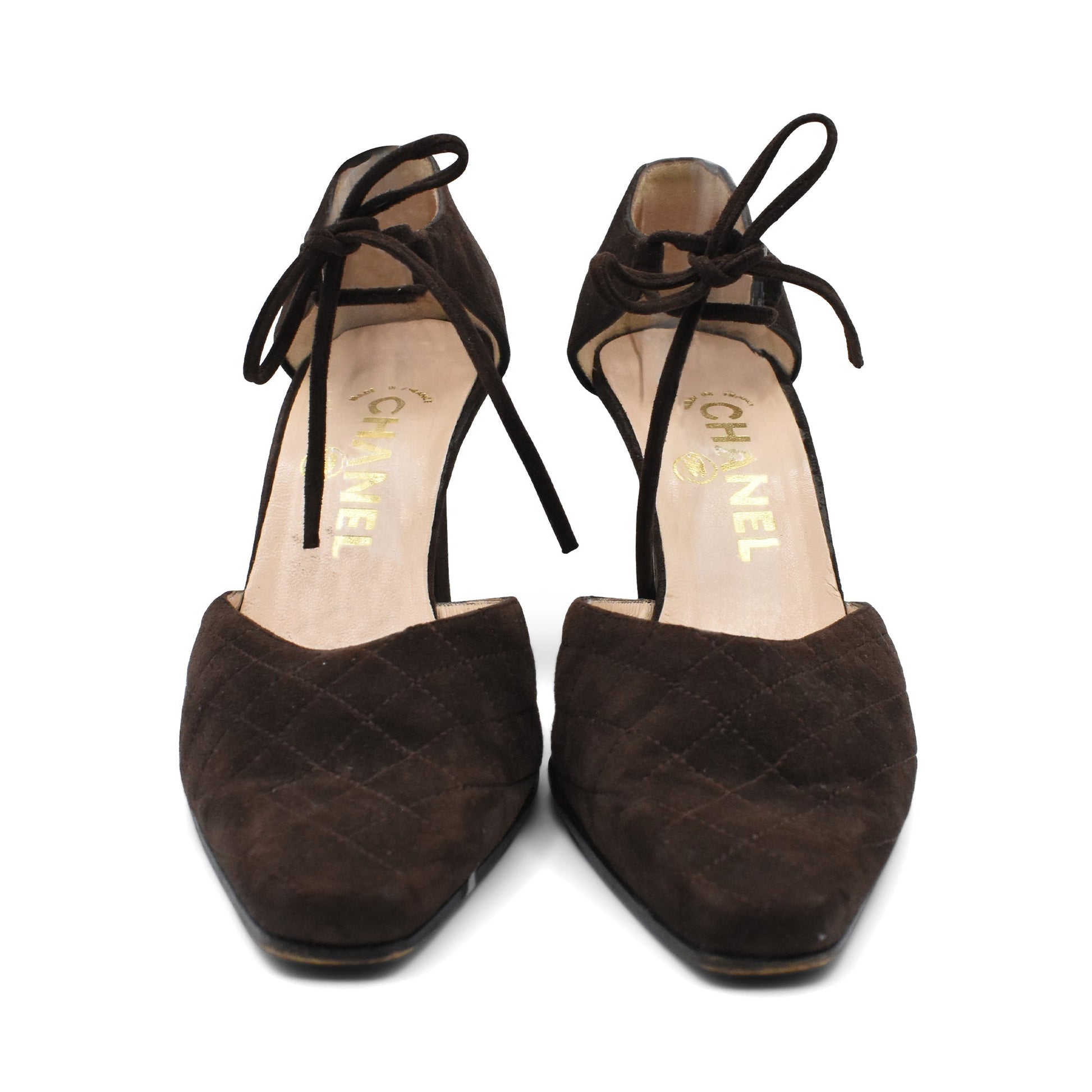 Chanel Suede Pumps Women's 37.5