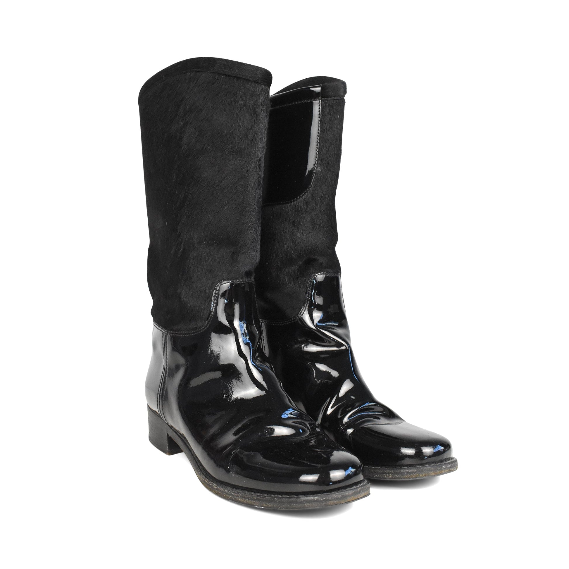 Chanel Riding Boots Women's 38.5