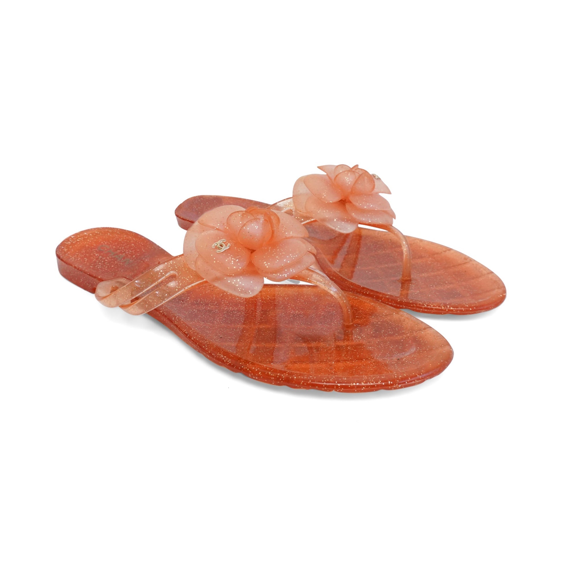 Chanel 'camellia' Jelly Sandals Women's