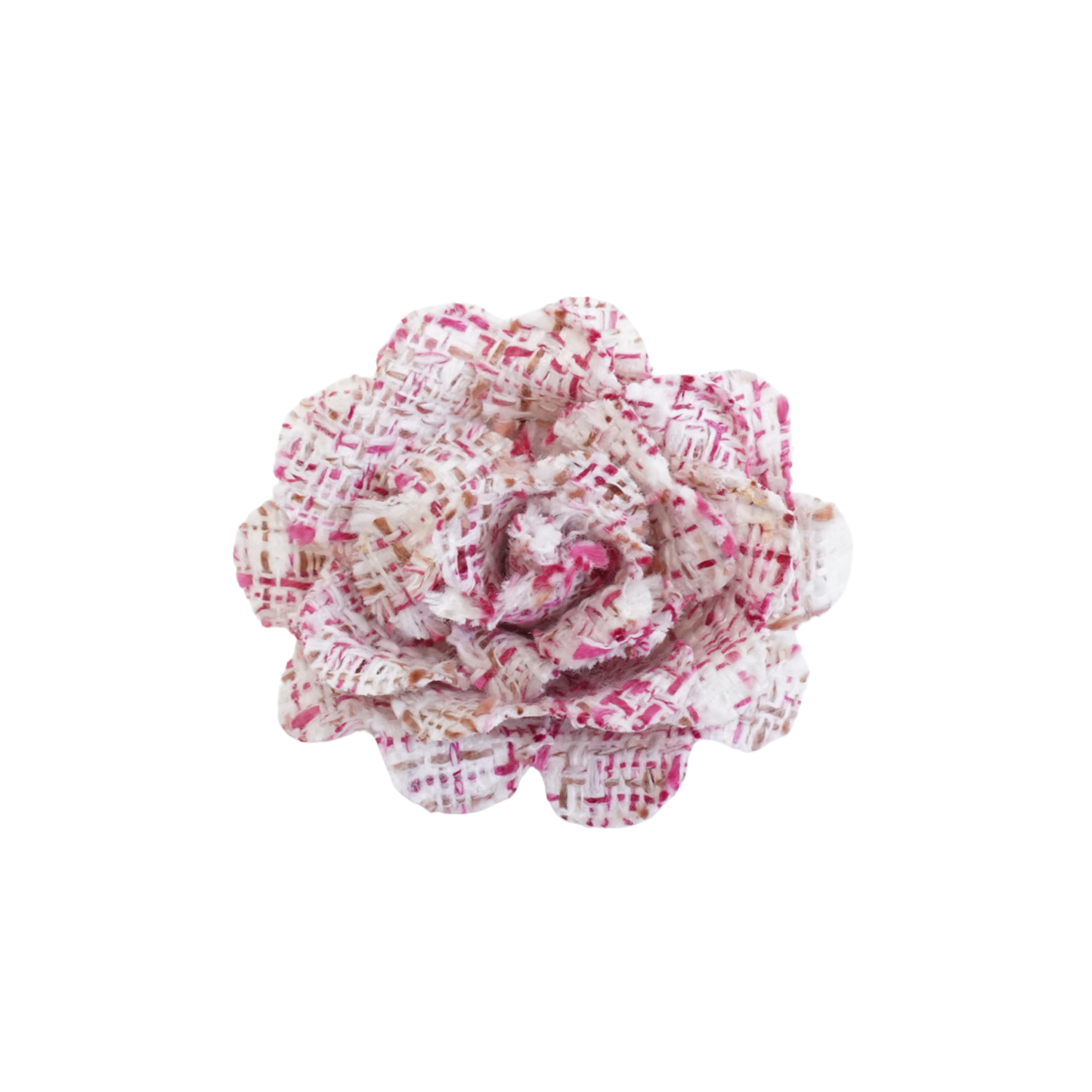 Chanel 'camelia' Tweed Brooch