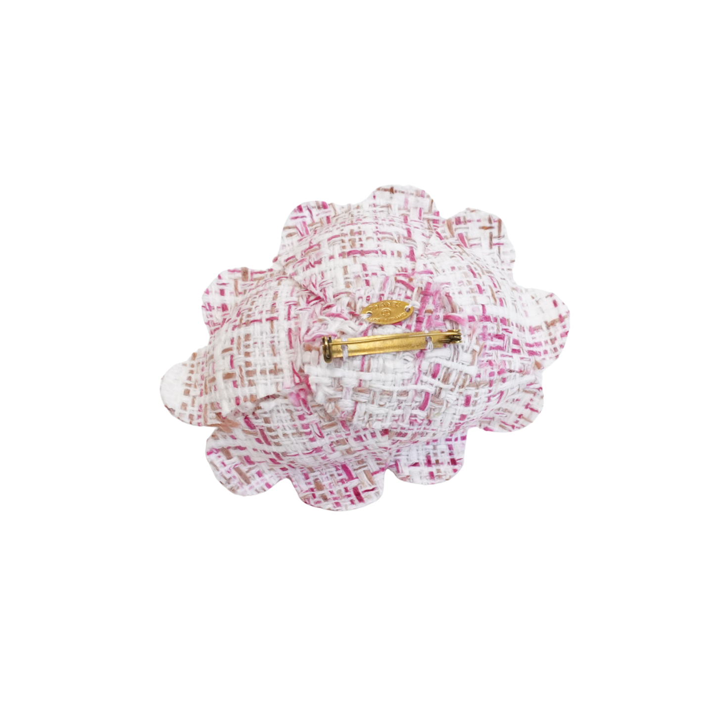 Chanel 'camelia' Tweed Brooch