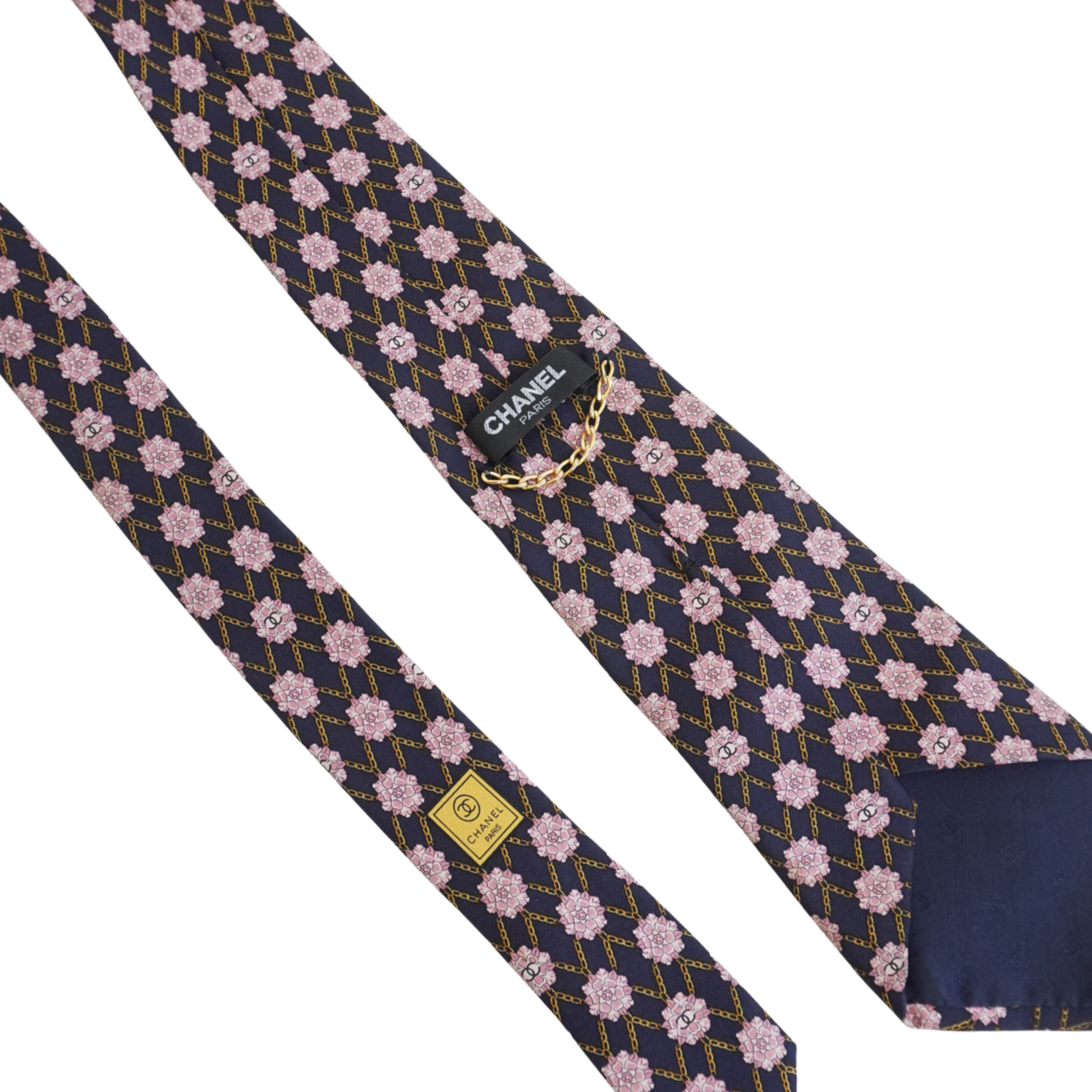Chanel Chainlink Camellia Tie Handbag