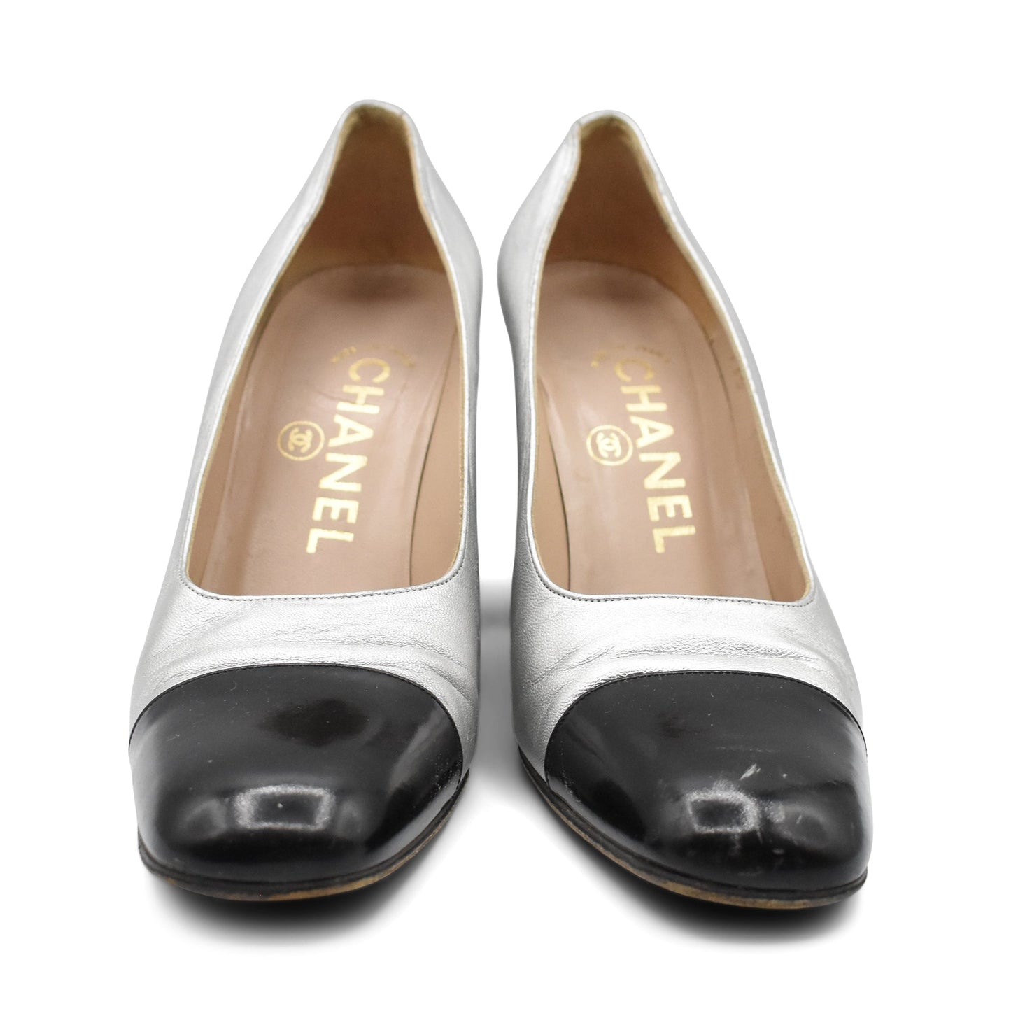 Chanel Silver Heels Women's 35.5