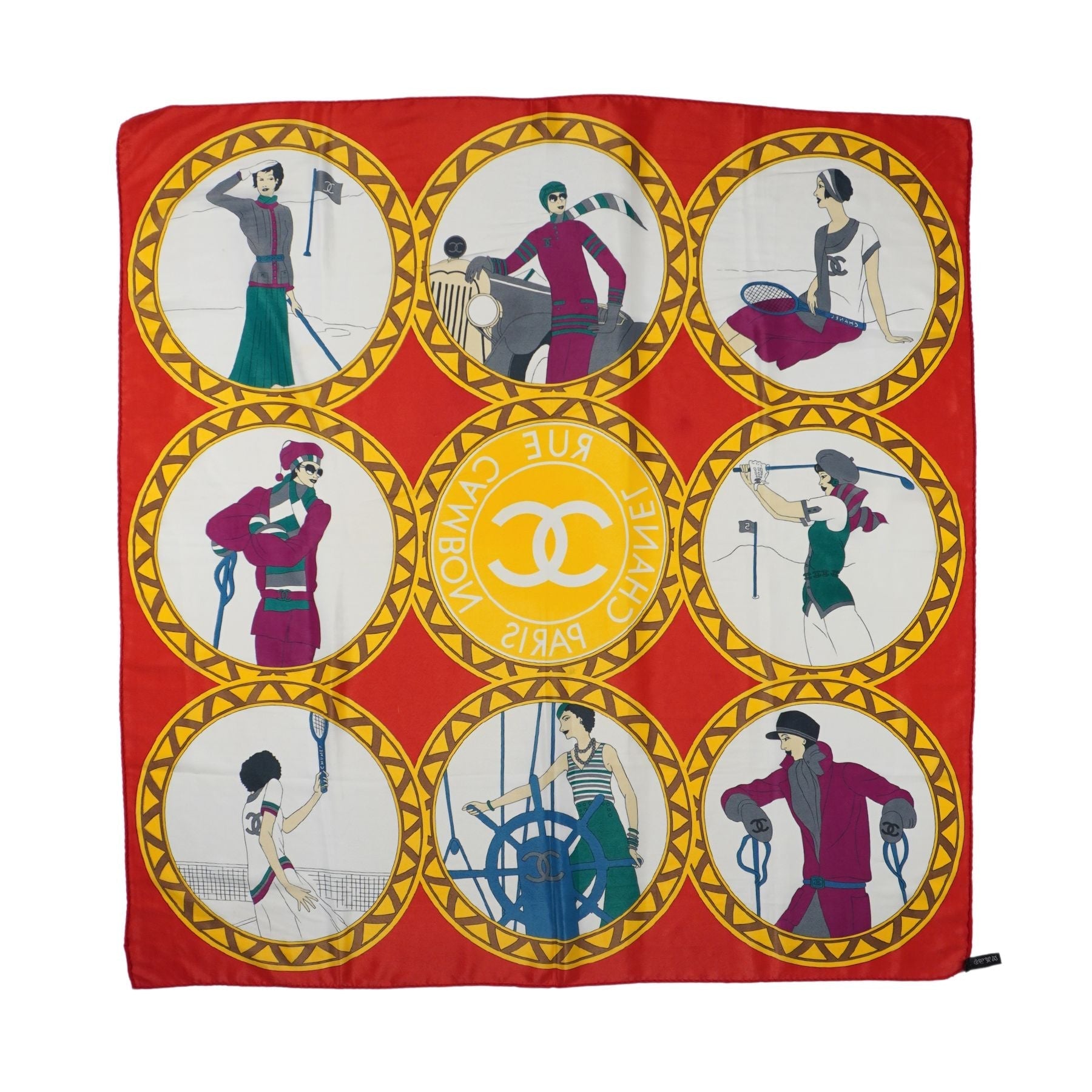 Chanel 'rue Cambon Sporting Ladies' Scarf Handbag