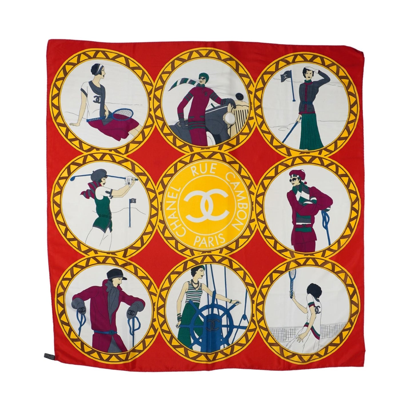 Chanel 'rue Cambon Sporting Ladies' Scarf Handbag