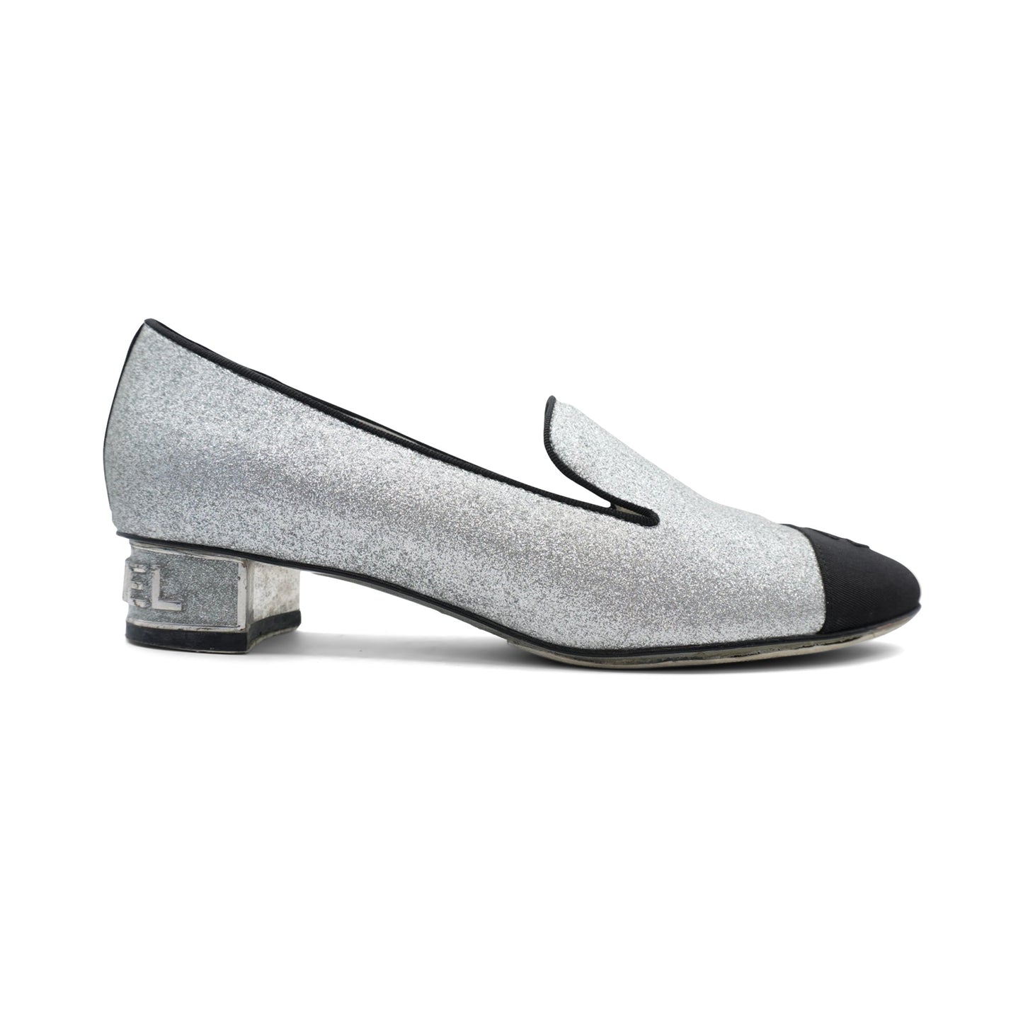 Chanel 'Logo Heel' Kitten Heels - Women'S 36.5