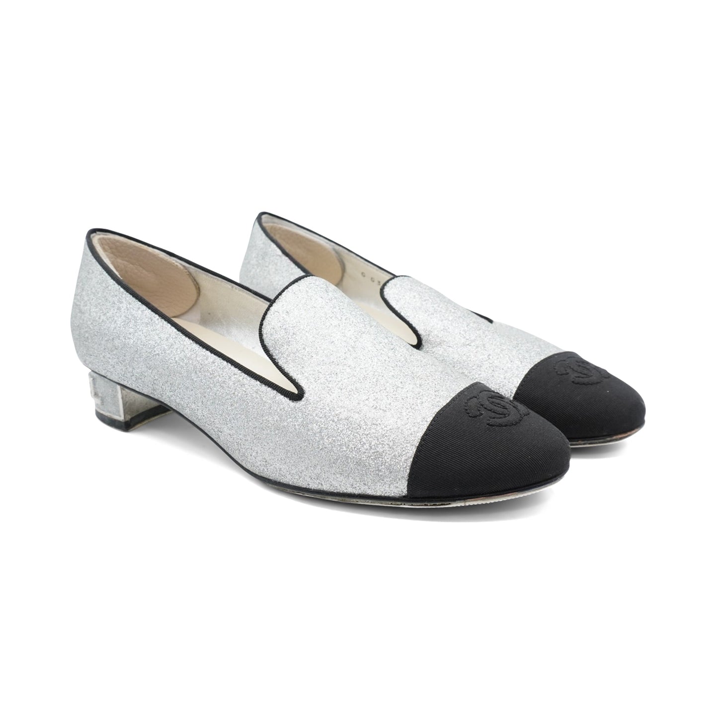 Chanel 'Logo Heel' Kitten Heels - Women'S 36.5