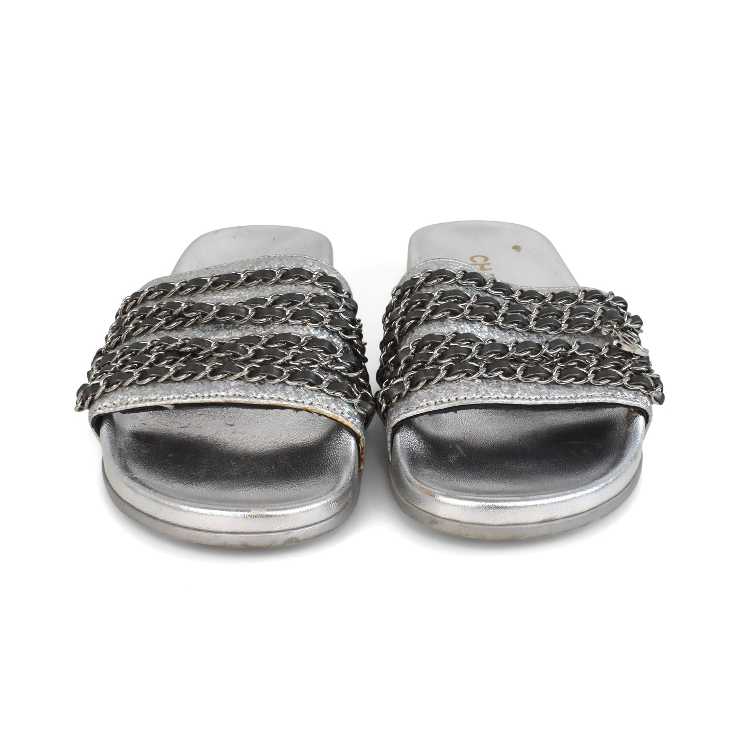 Chanel 'Chain' Slides - Women'S 37 Women Shoes