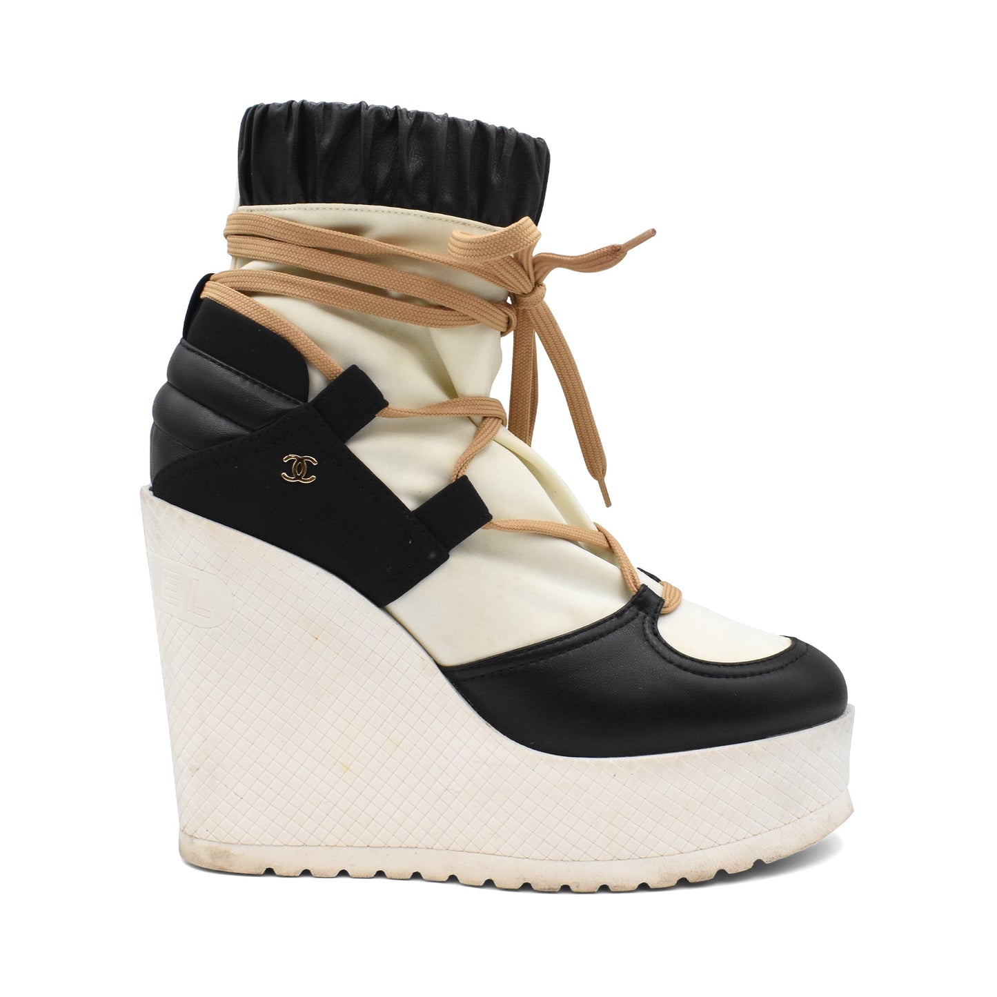 Chanel Wedge Boots Women's 37.5