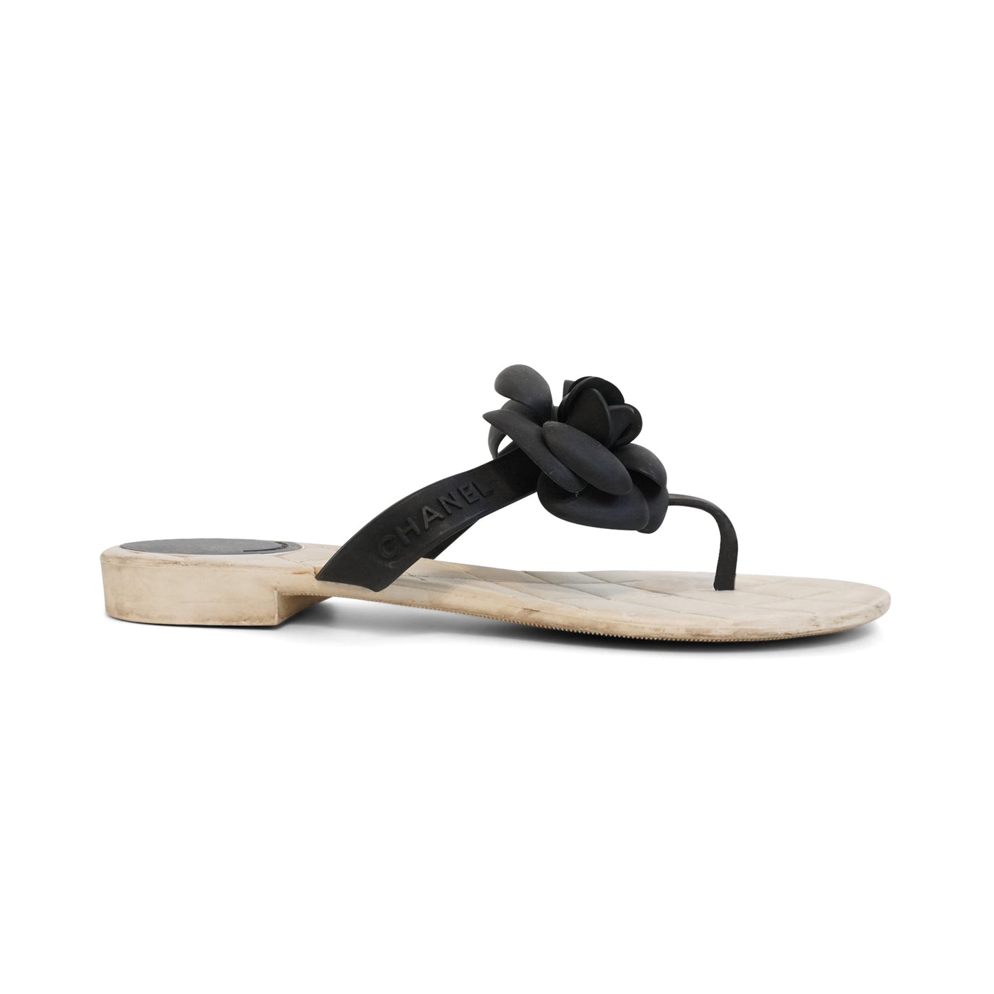Chanel 'camellia' Flip Flops Women's 38 Women Shoes