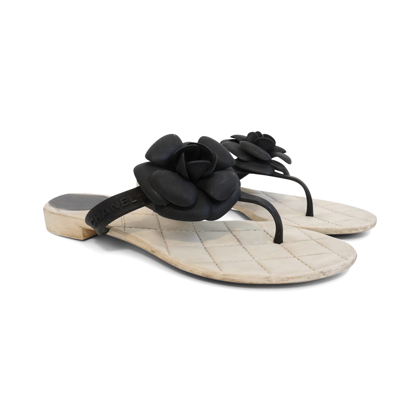 Chanel 'camellia' Flip Flops Women's 38 Women Shoes