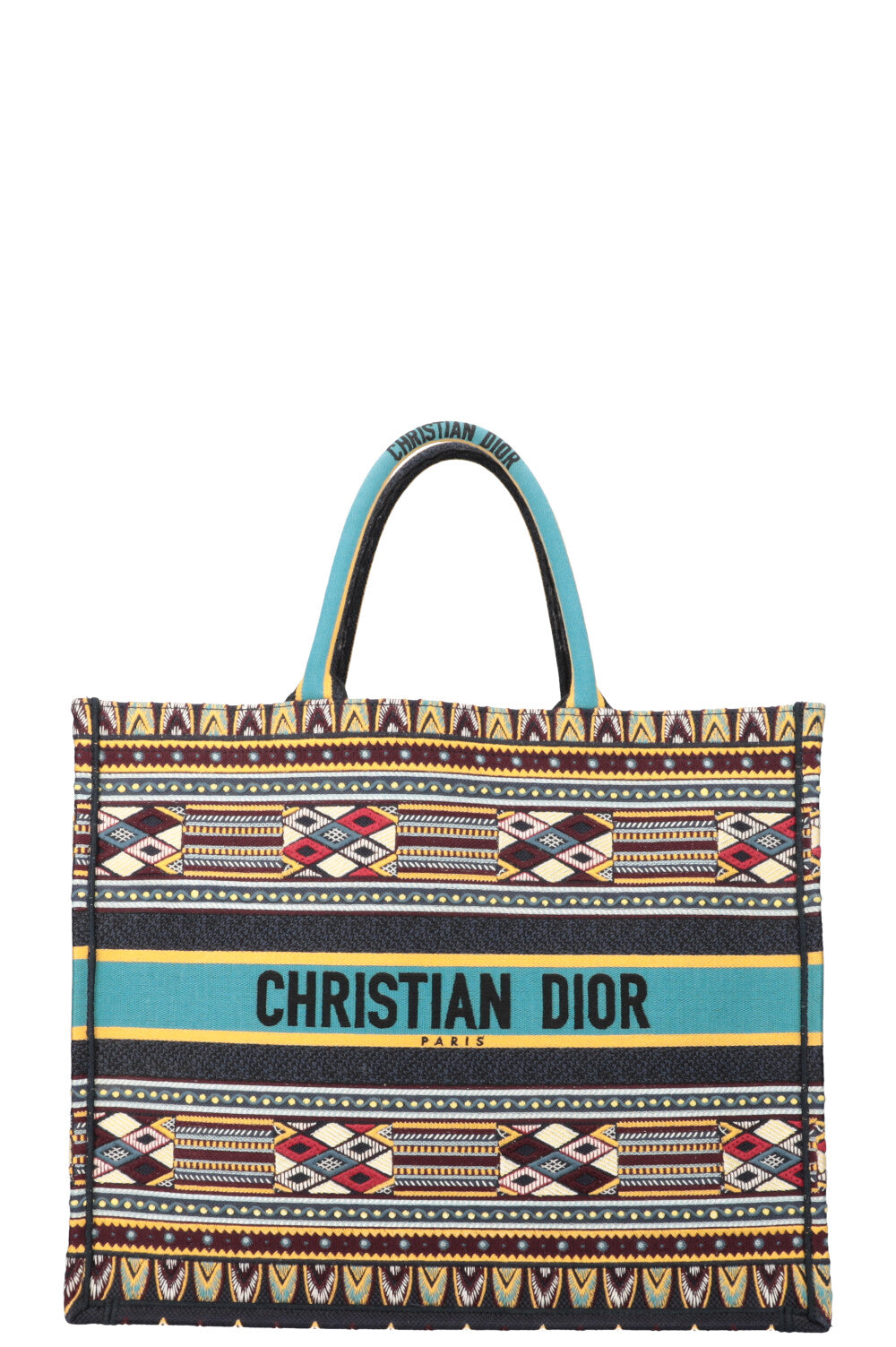 Dior Tote Bag Book Tote Bordeaux Blue Large