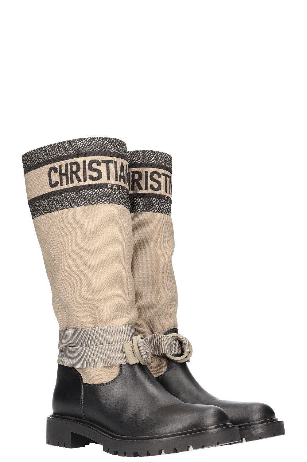 Dior D-Major Boots Calfskin Canvas Shoes