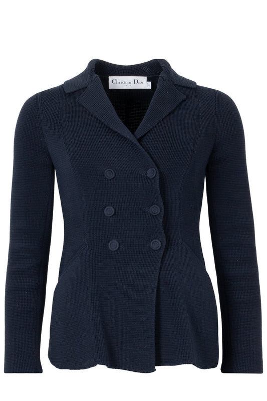 Dior Knit Bar Jacket Navy Handbag