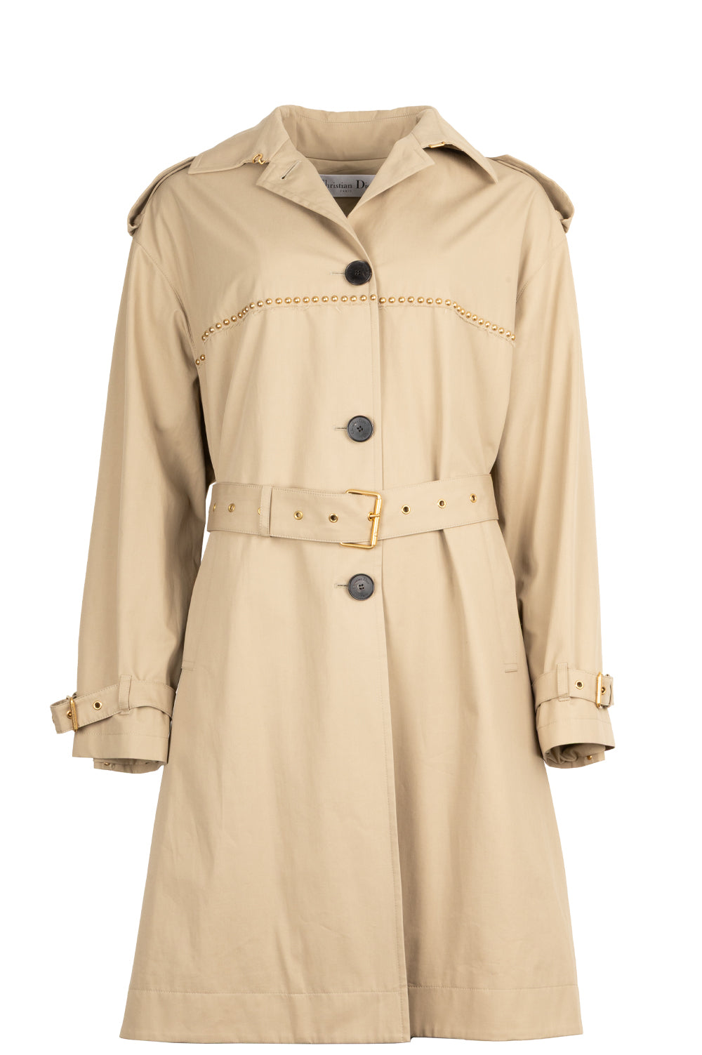 Dior Studded Trench Coat Beige Handbag