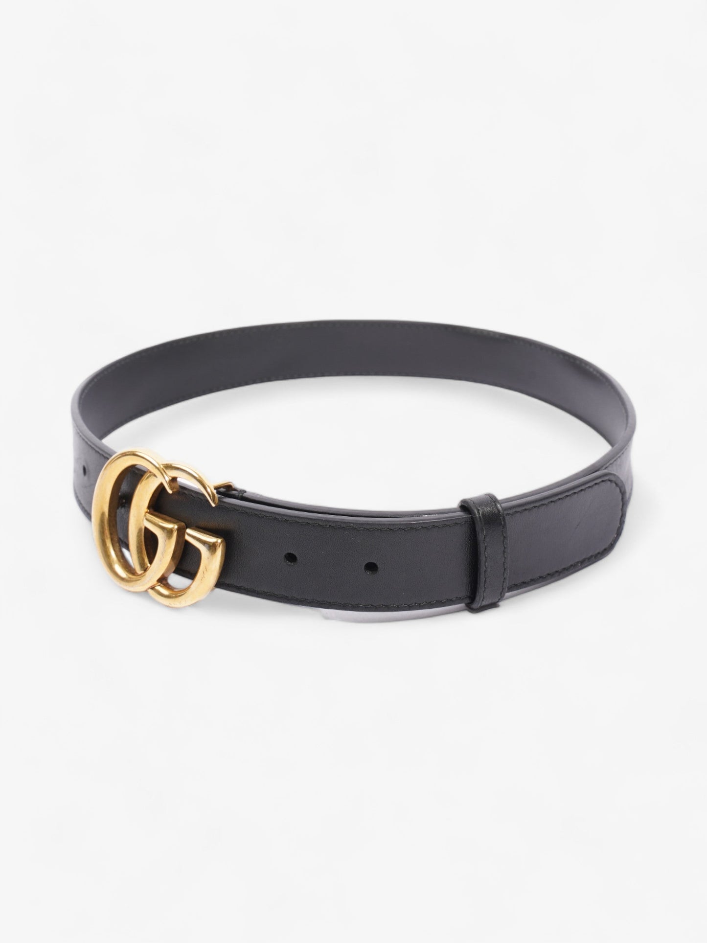 Gucci Marmont Thin Belt Handbag Leather Black Accessory Gg Belt
