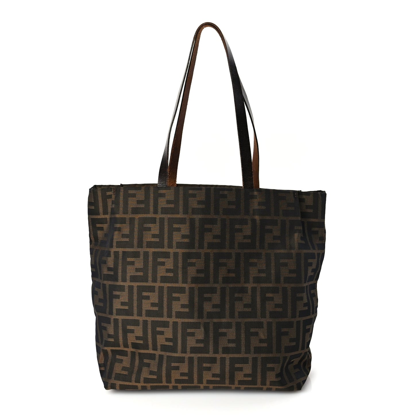 Fendi Handbag Zucca Tote Tobacco Tobacco Canvas Brown Small Shoulder Bag