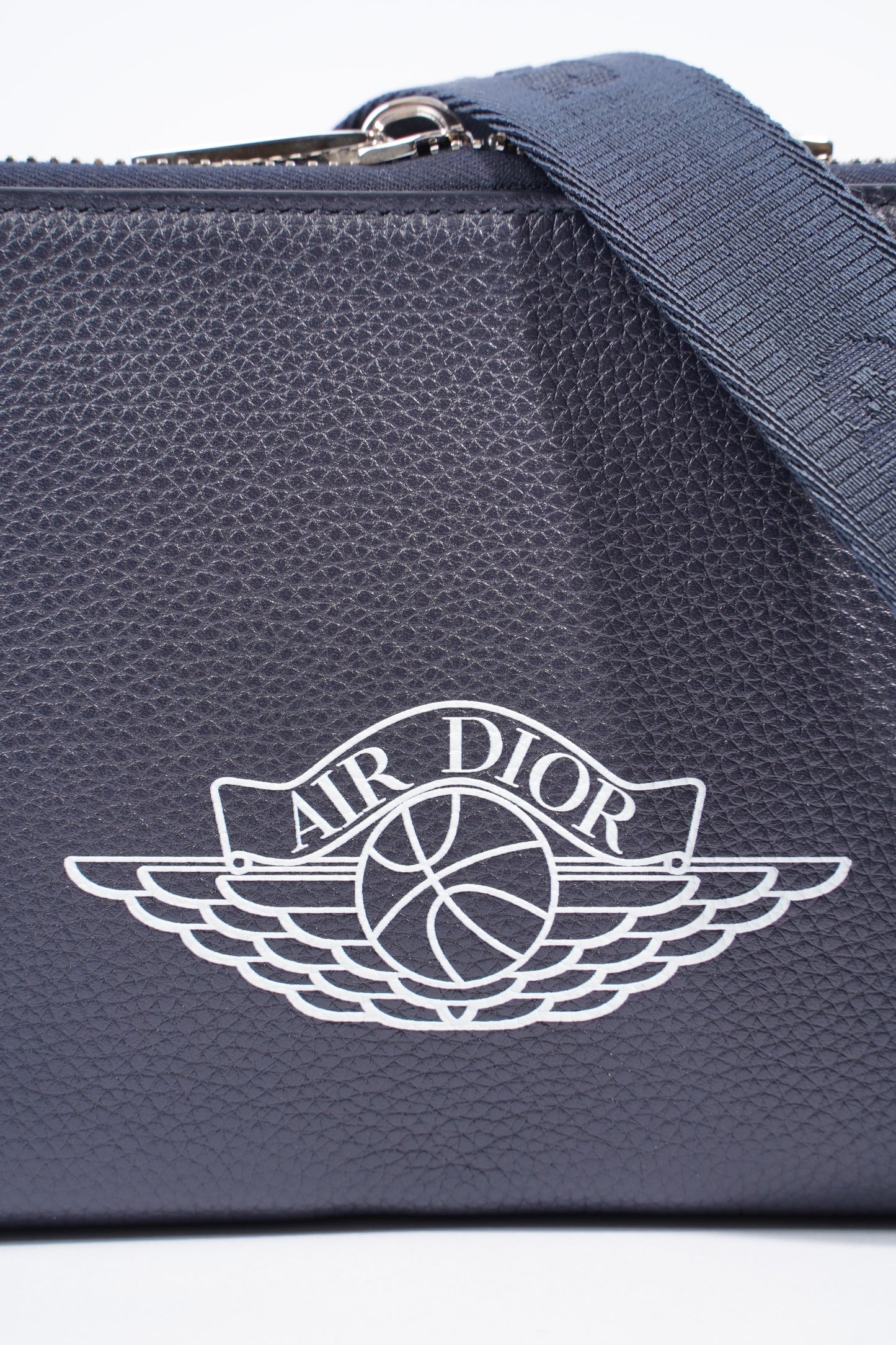 Dior Jordan Messenger Bag Leather White Navy