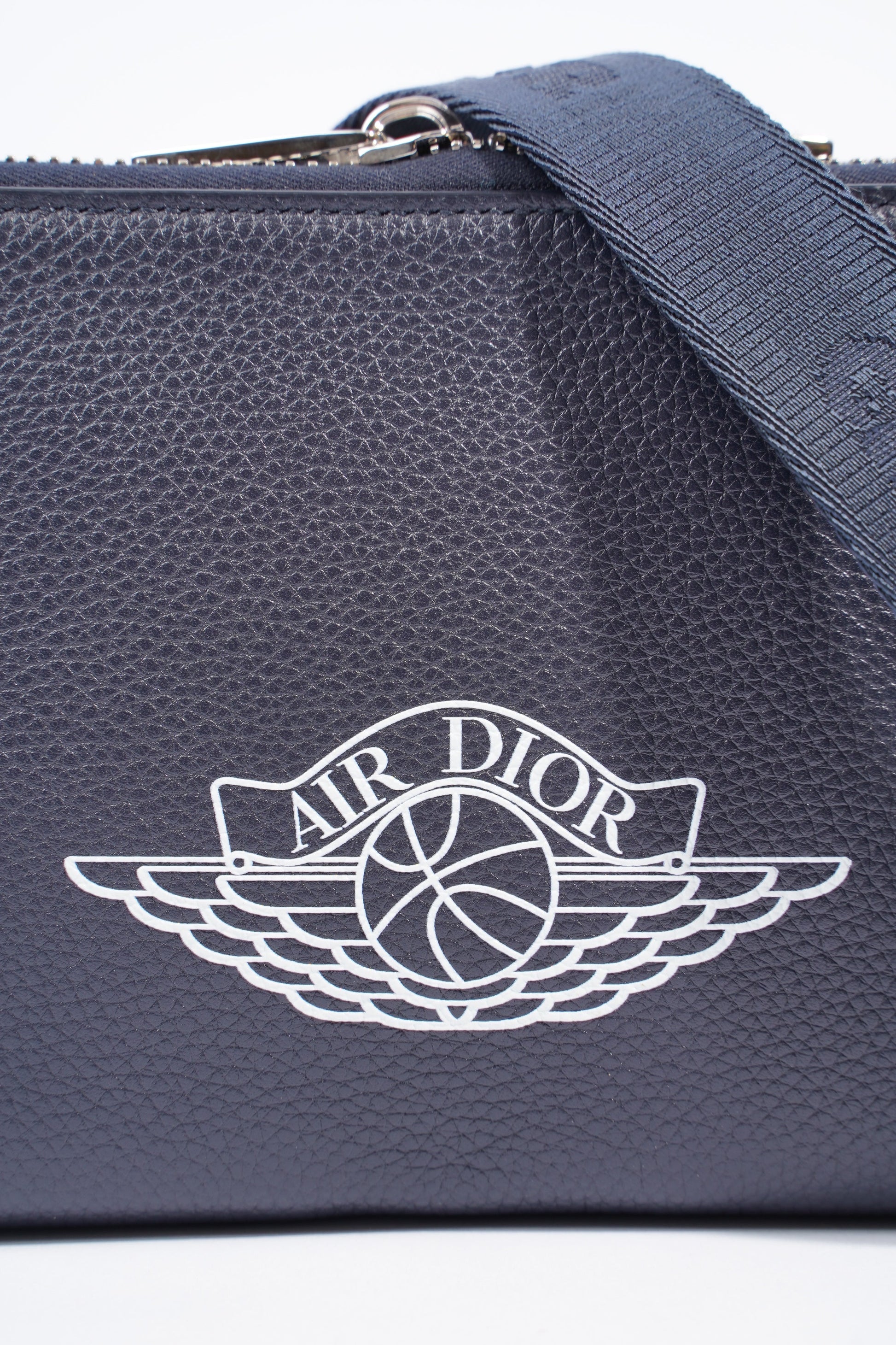 Dior Jordan Messenger Bag Leather White Navy