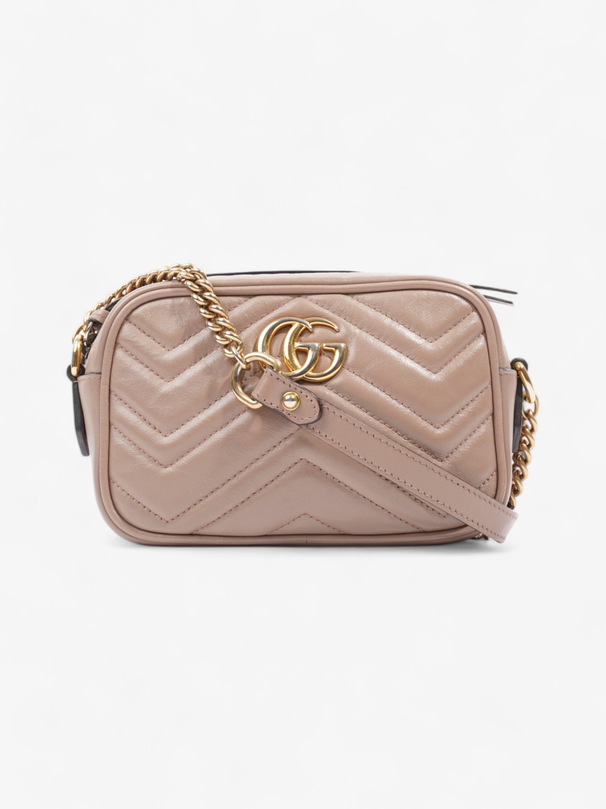 Gucci Marmont Dusty Mini Crossbody Bag Leather Matelasse