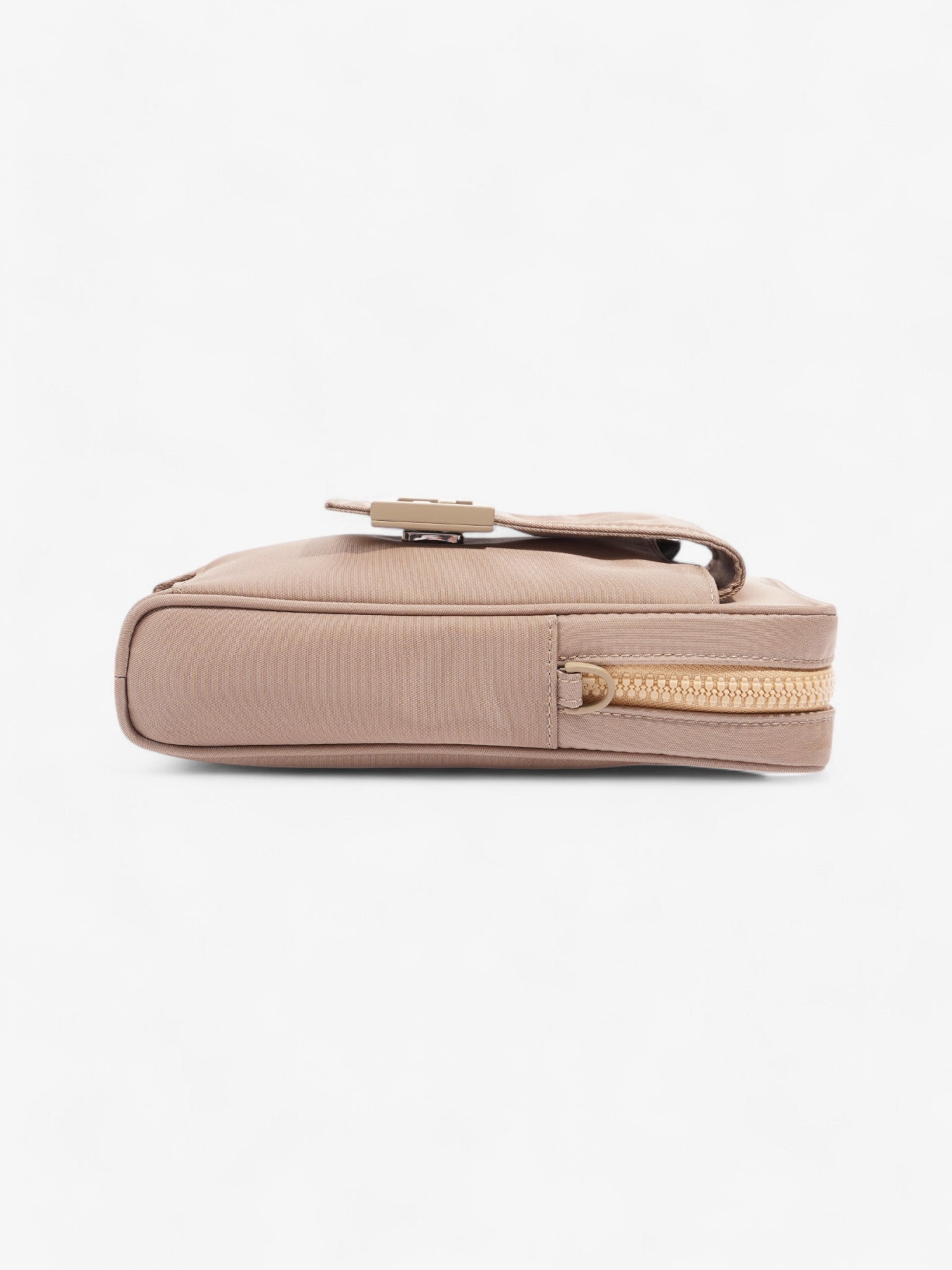 Fendi Pl Ue Messenger Bag Nylon Beige Logo