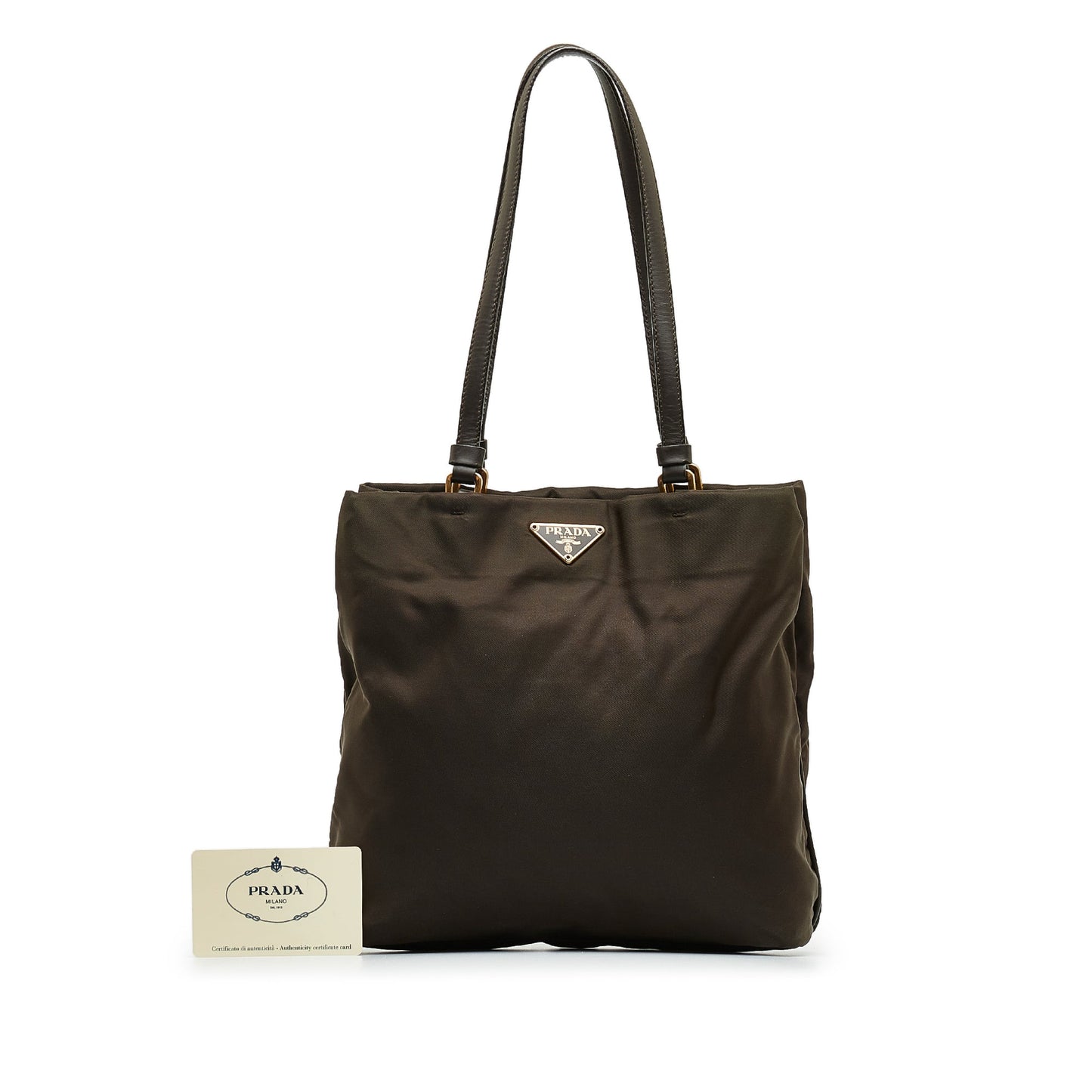 Prada Prada Tessuto Tote Bag Green Nylon Canvas