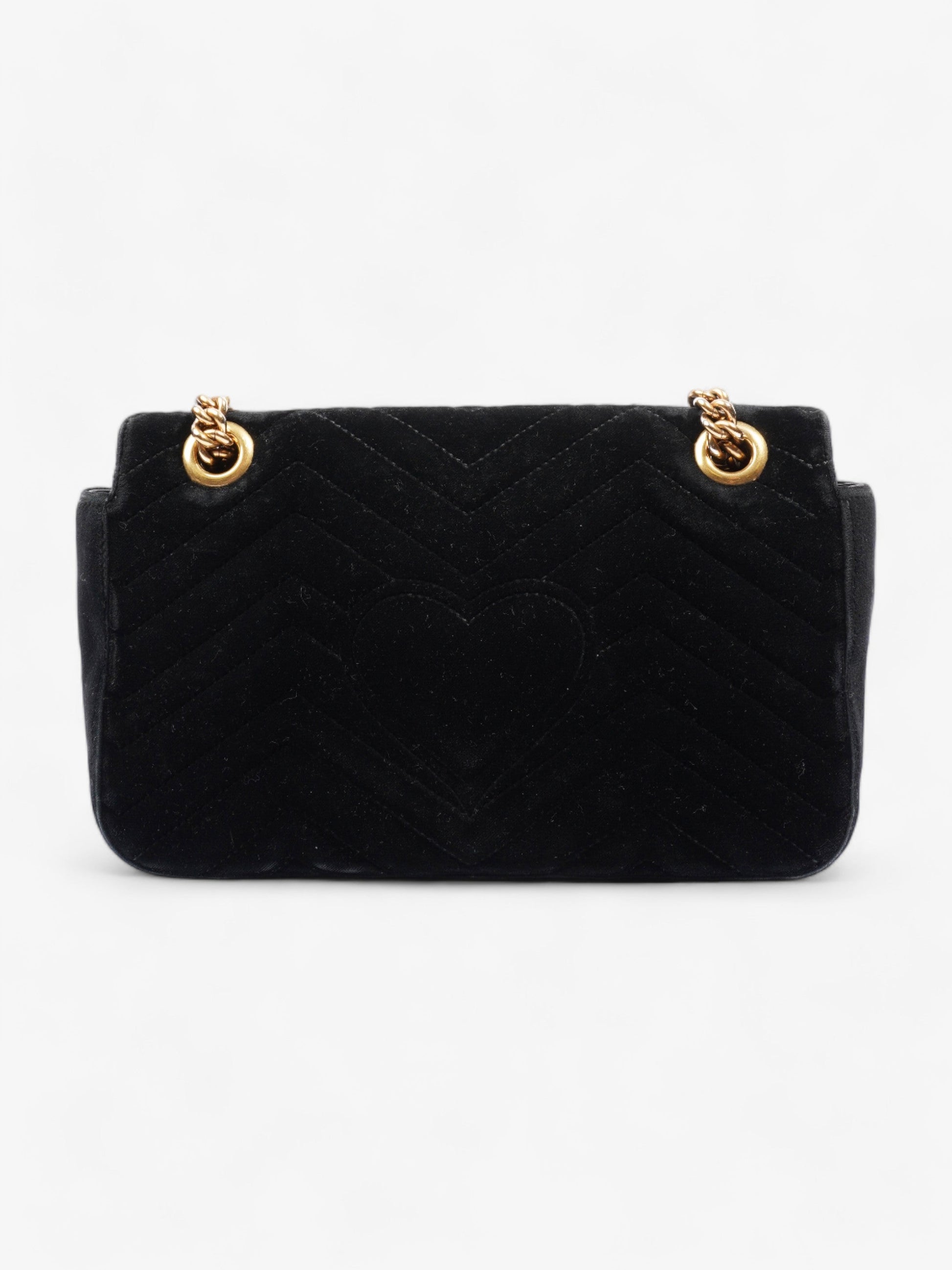 Gucci Marmont Velvet Shoulder Bag Black Small
