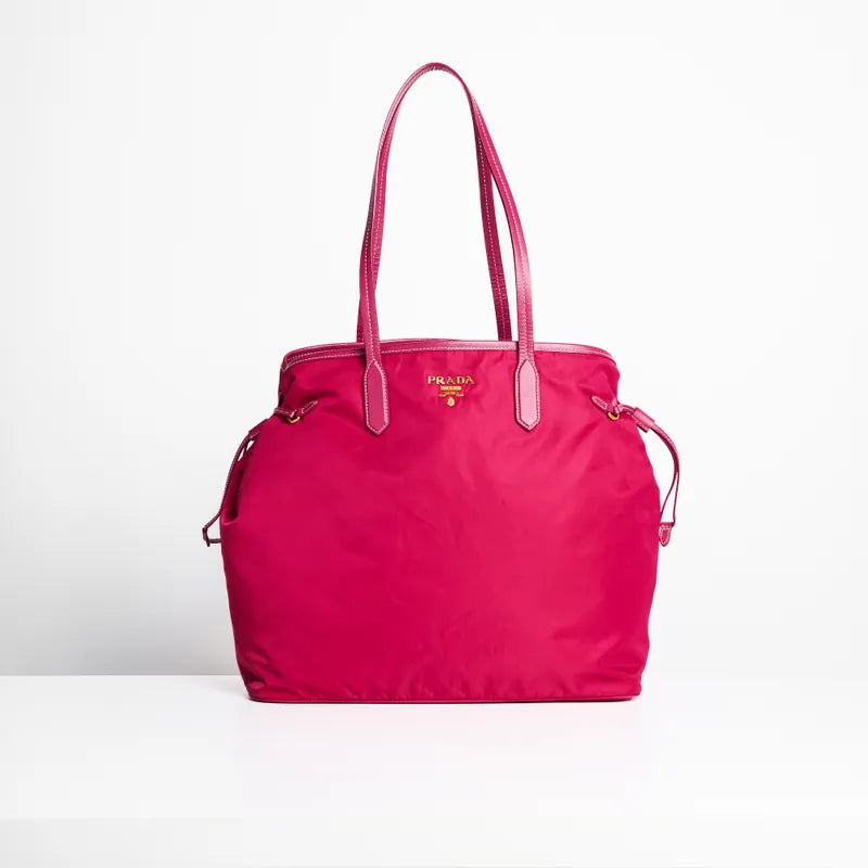 Prada Tote Bag Nylon Pink